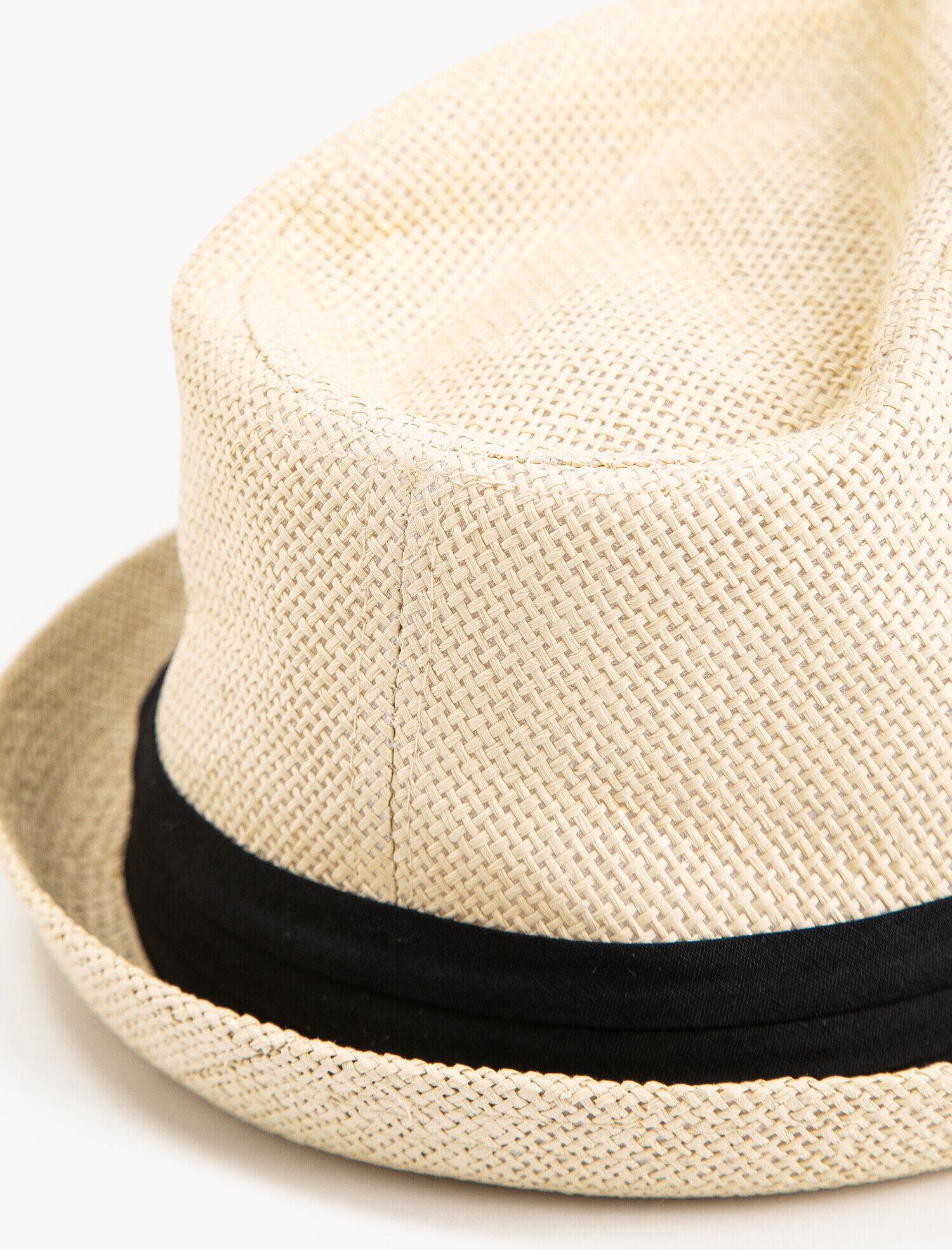  Erkek Bant Detaylı Hasır Şapka