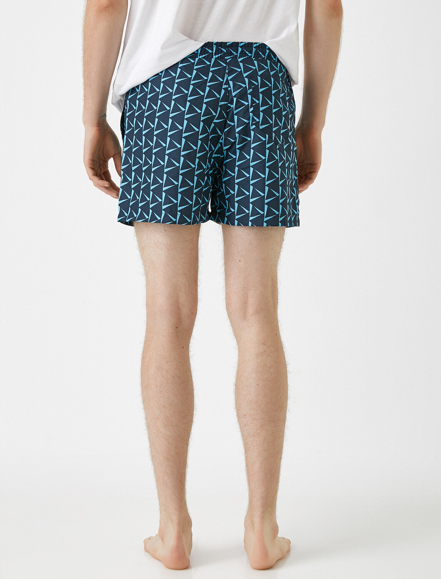   Geometrik Desenli Mayo Yüzme Şortu