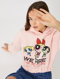 Kapüşonlu Sweatshirt Powerpuff Girls Lisanslı