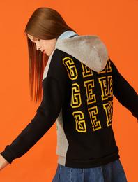 Warner Bros Lisanslı Kapüşonlu Baskılı Sweatshirt