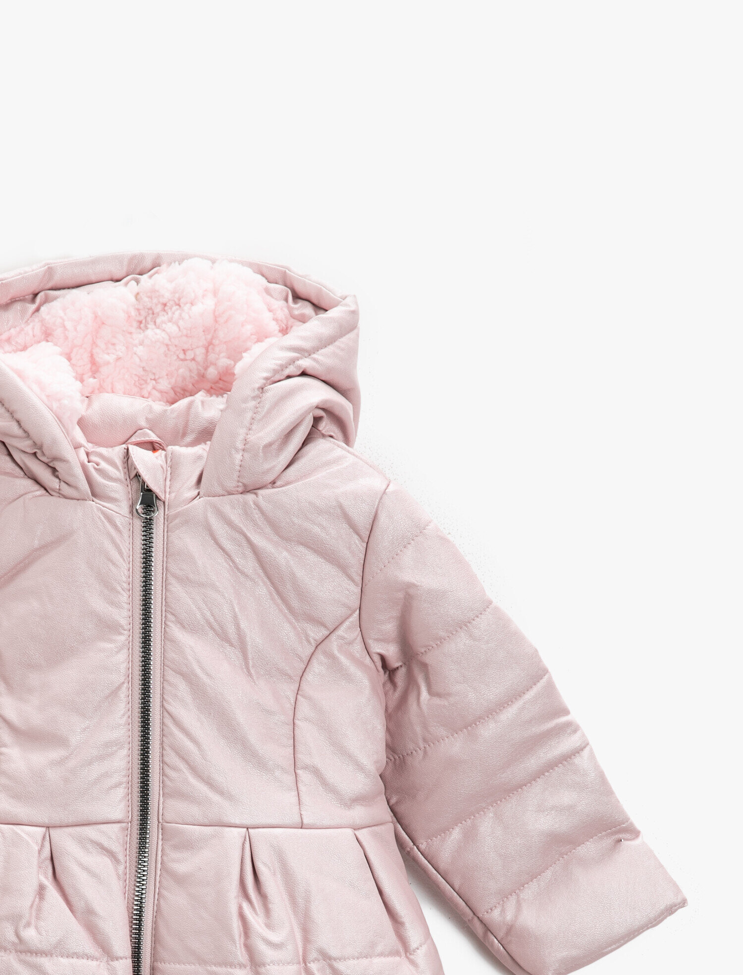  Kız Bebek Kapüşonlu Piliseli Kaban