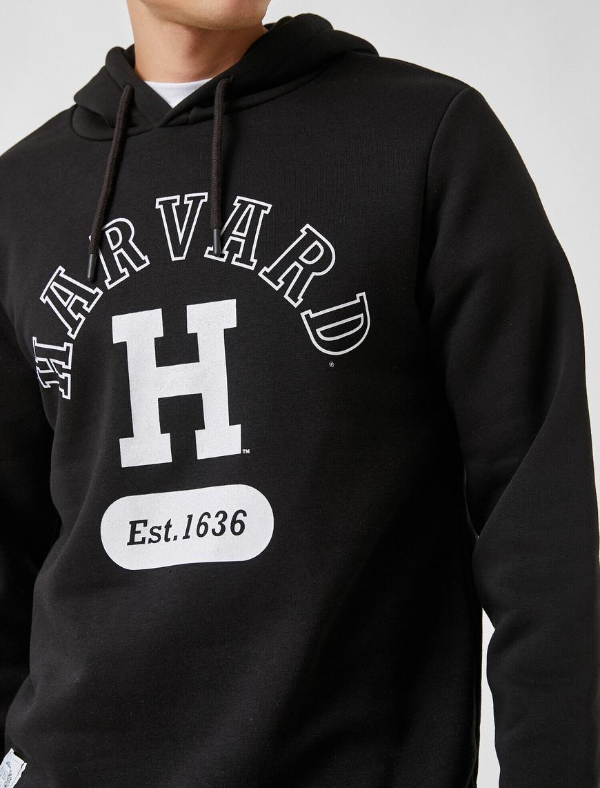   Harvard Kapüşonlu Sweatshirt Lisanslı Baskılı