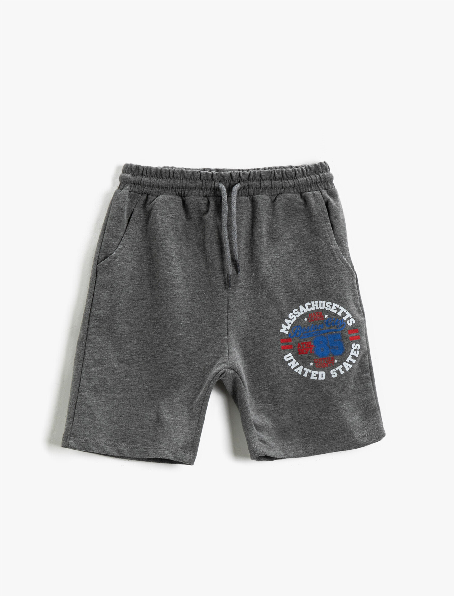  Erkek Çocuk Baskılı Beli Bağlamalı Şort Pamuklu