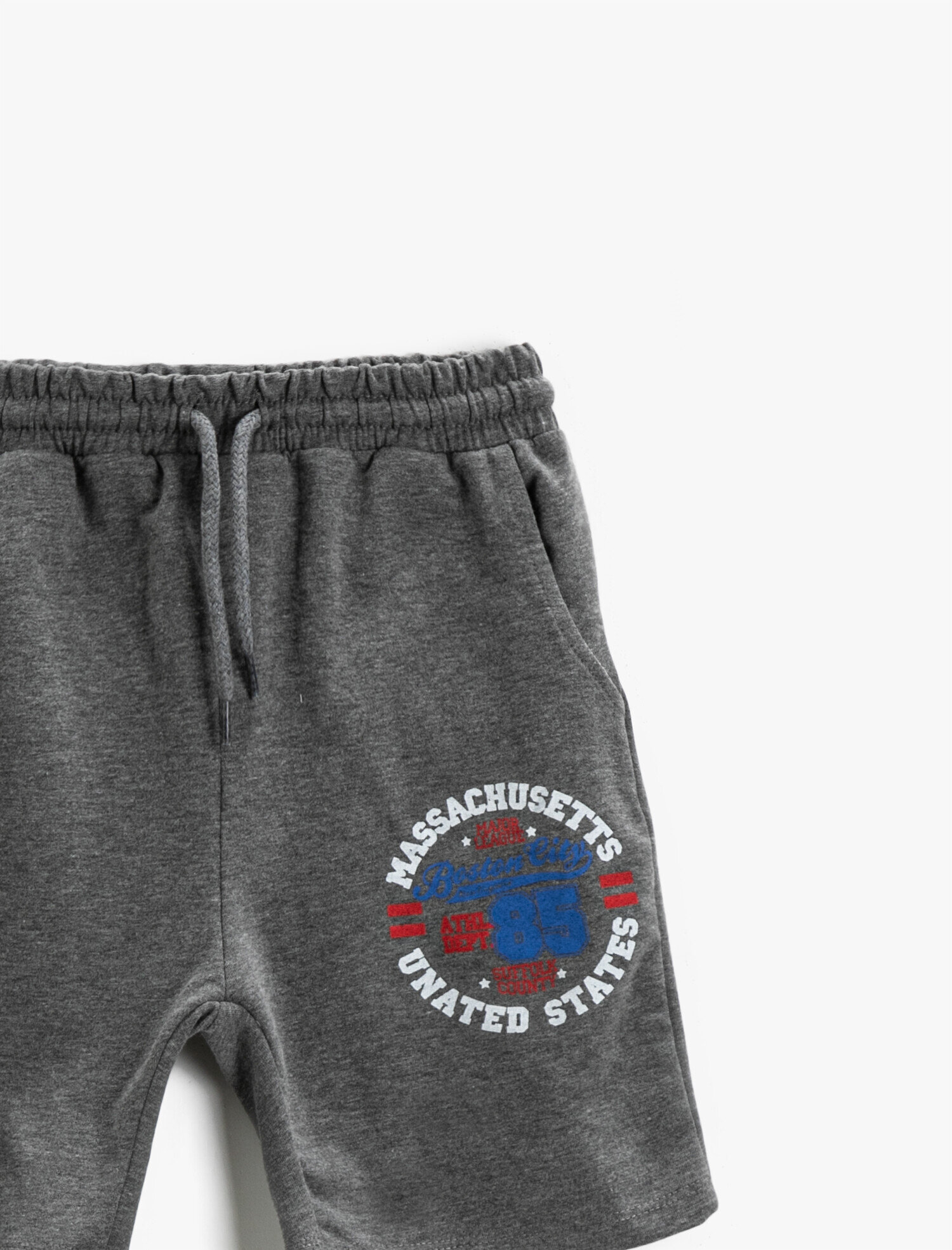  Erkek Çocuk Baskılı Beli Bağlamalı Şort Pamuklu