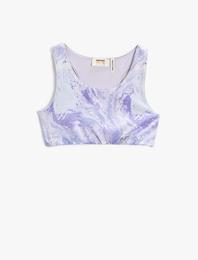 Batik Desenli Crop Top