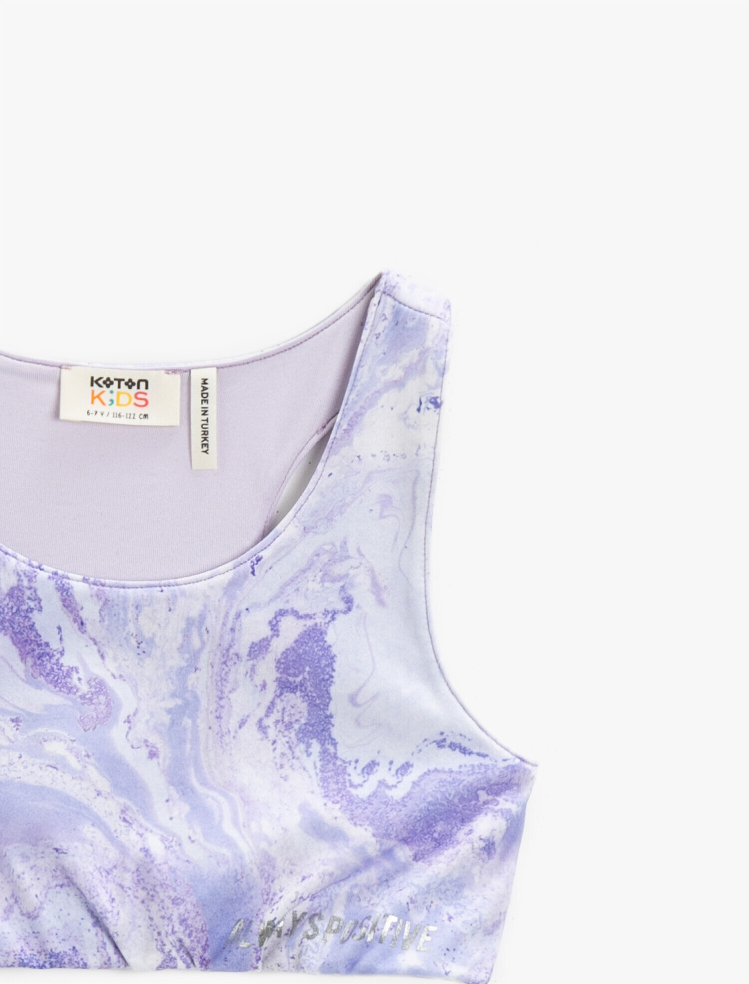 Kız Çocuk Batik Desenli Crop Top