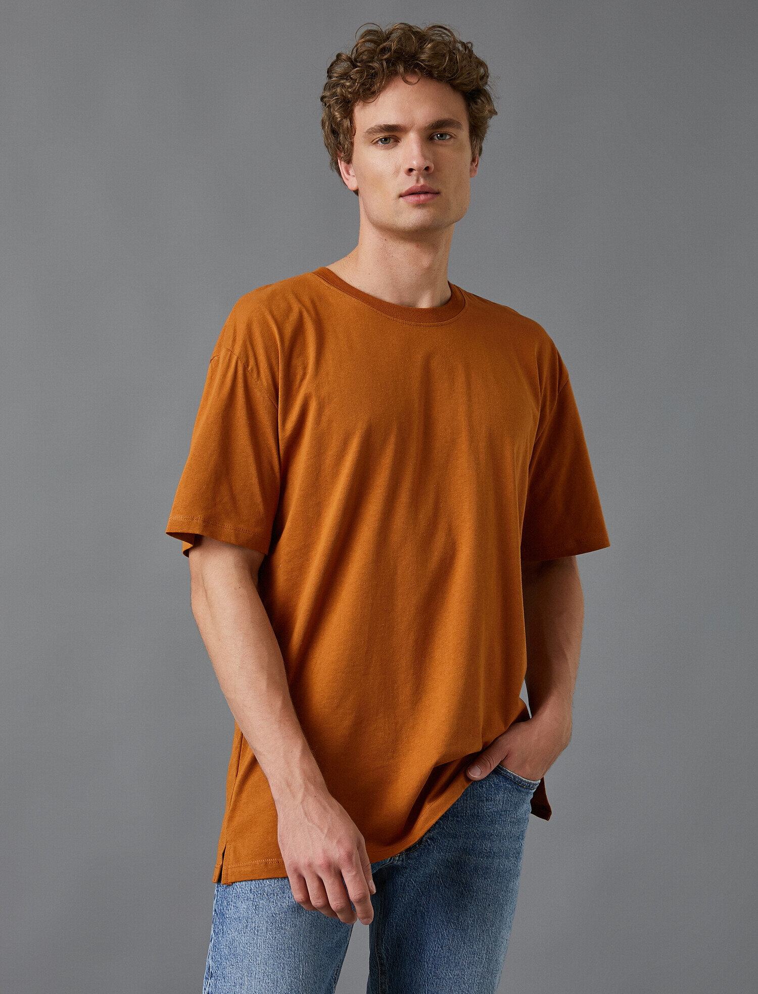   Oversize Basic Tişört Pamuklu