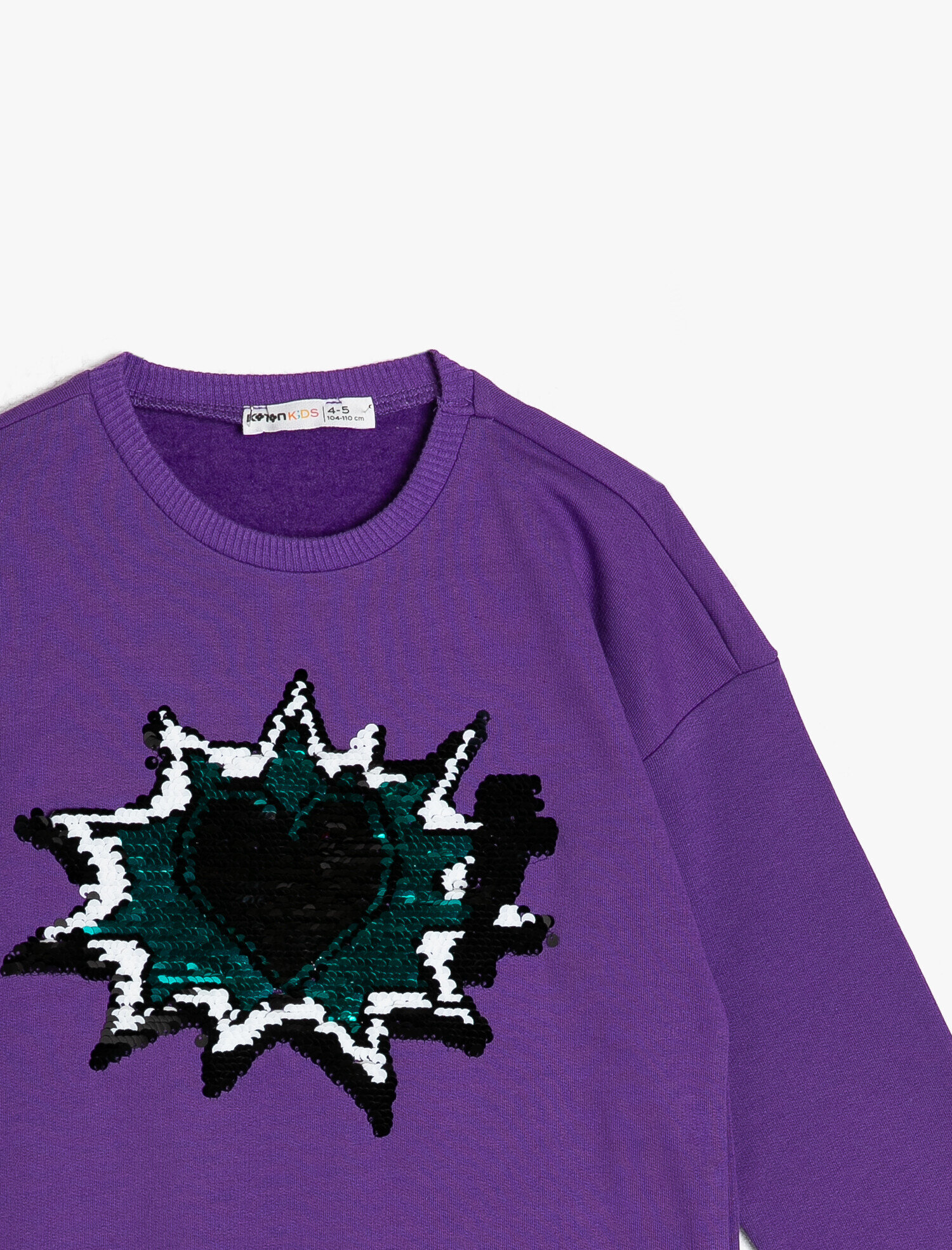  Kız Çocuk Pul Detaylı Sweatshirt