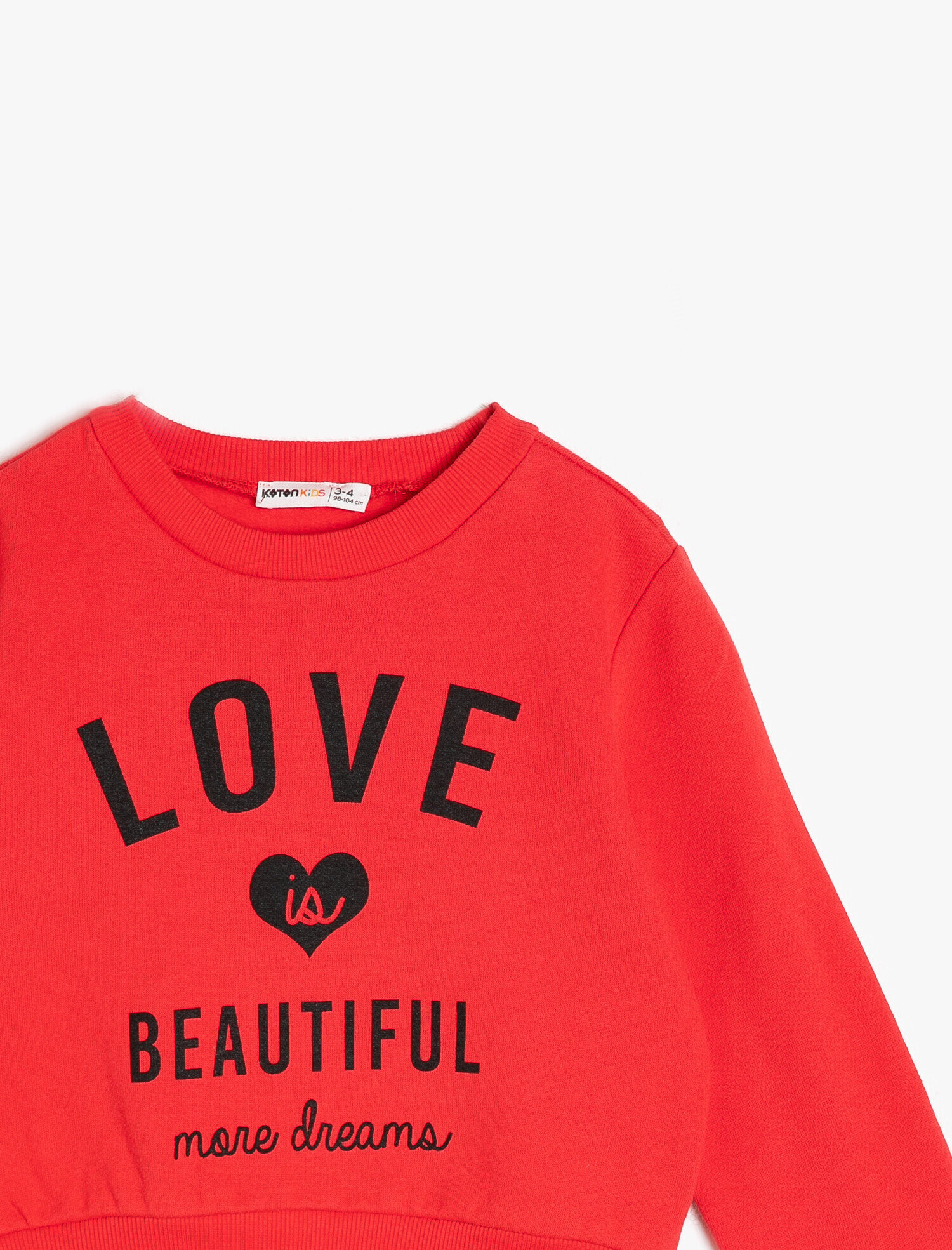  Kız Çocuk Yazılı Baskılı Sweatshirt