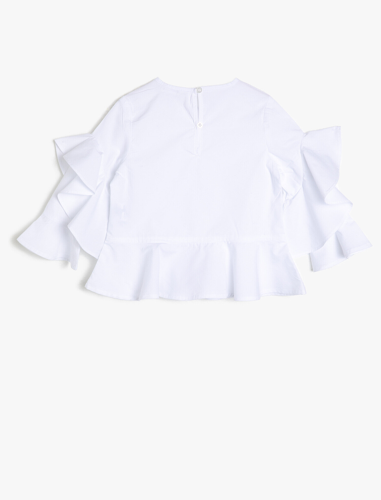  Kız Çocuk Fırfır Detaylı Bluz