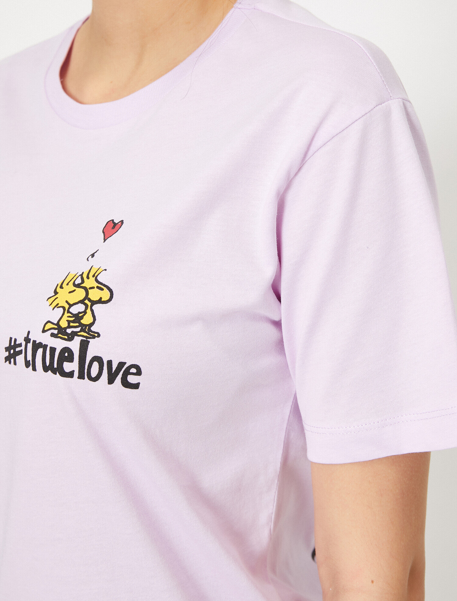   Bisiklet Yaka Kısa Kollu Yazılı Baskılı Tişört