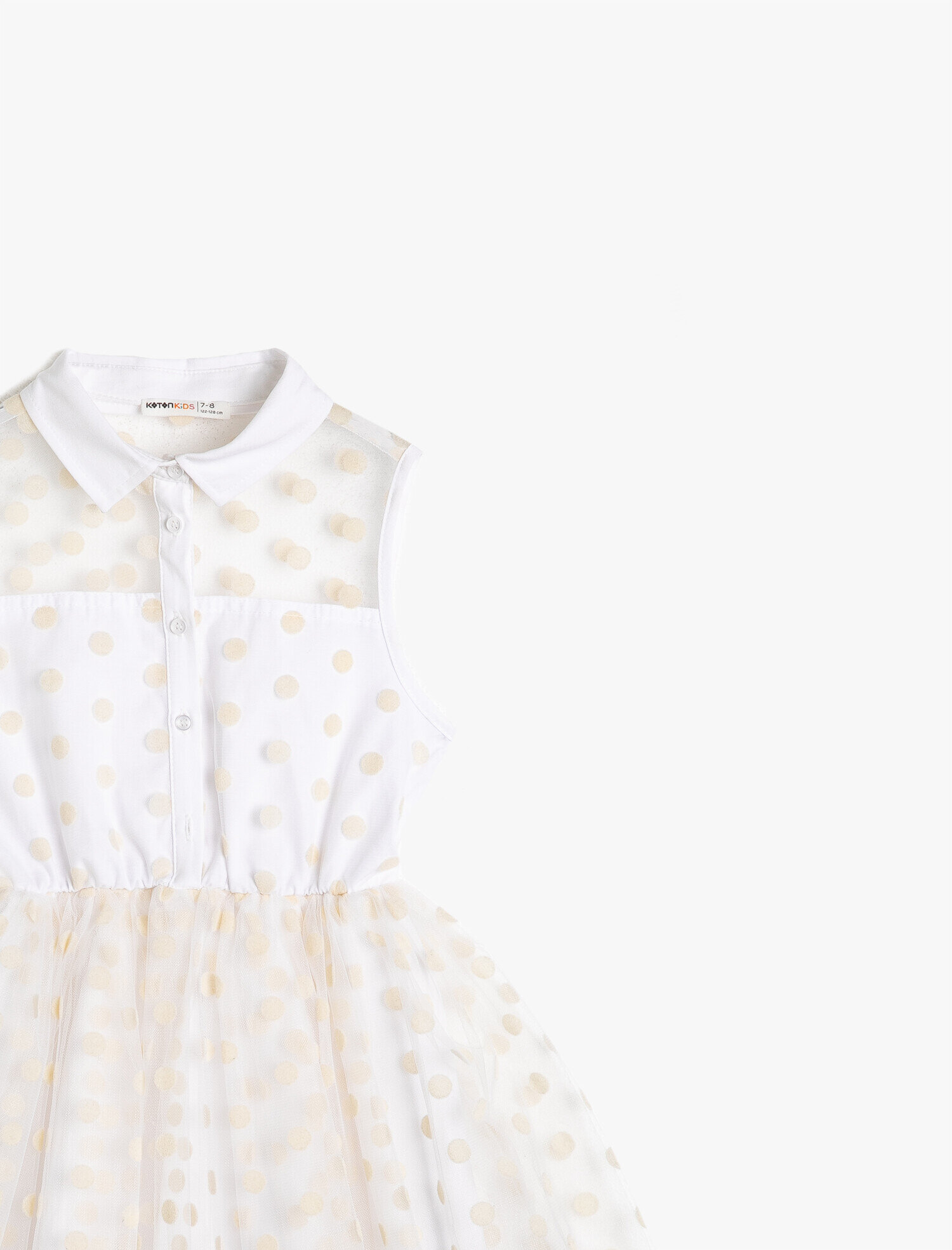  Kız Çocuk Düğme Detaylı Elbise