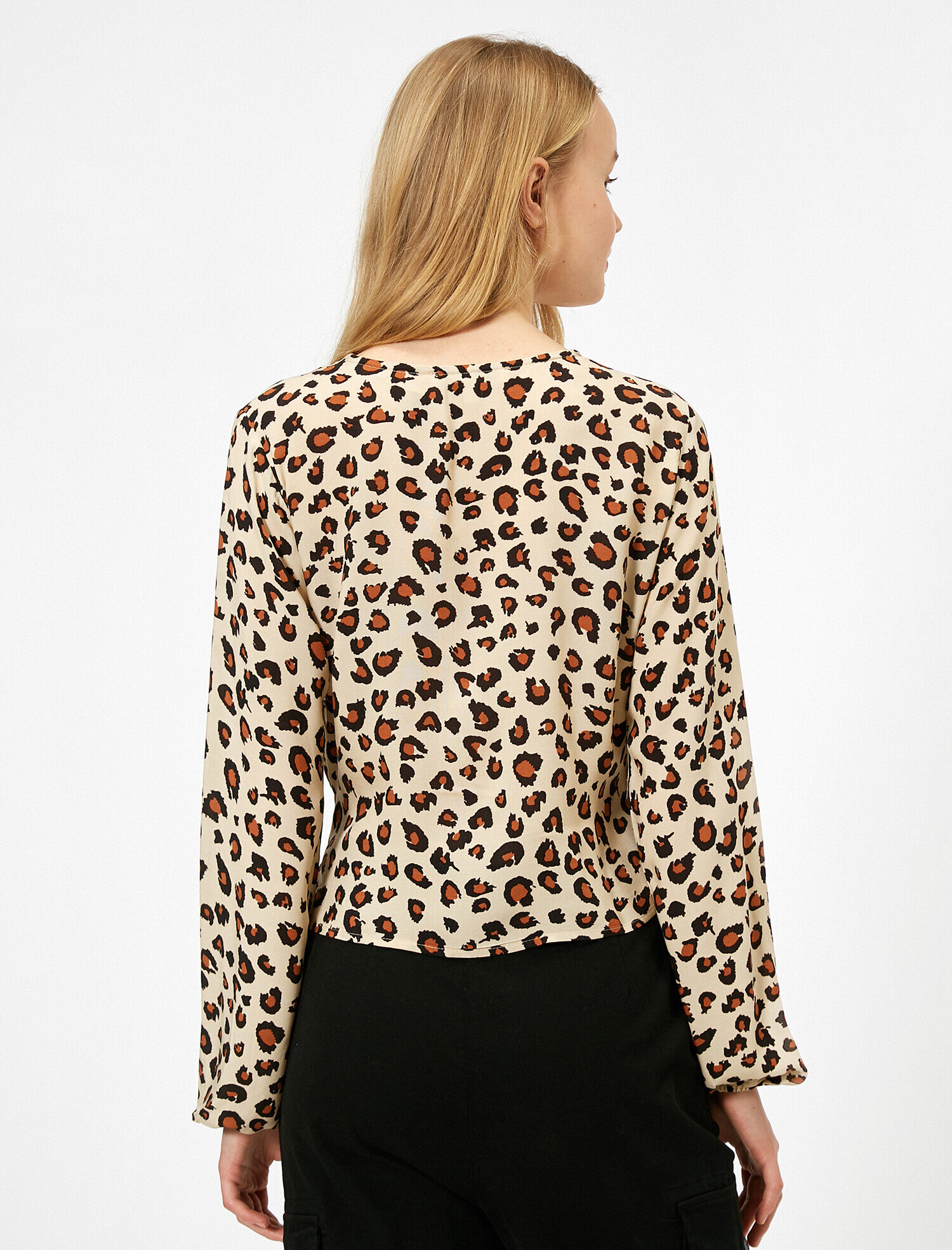   Leopar Desenli Bluz