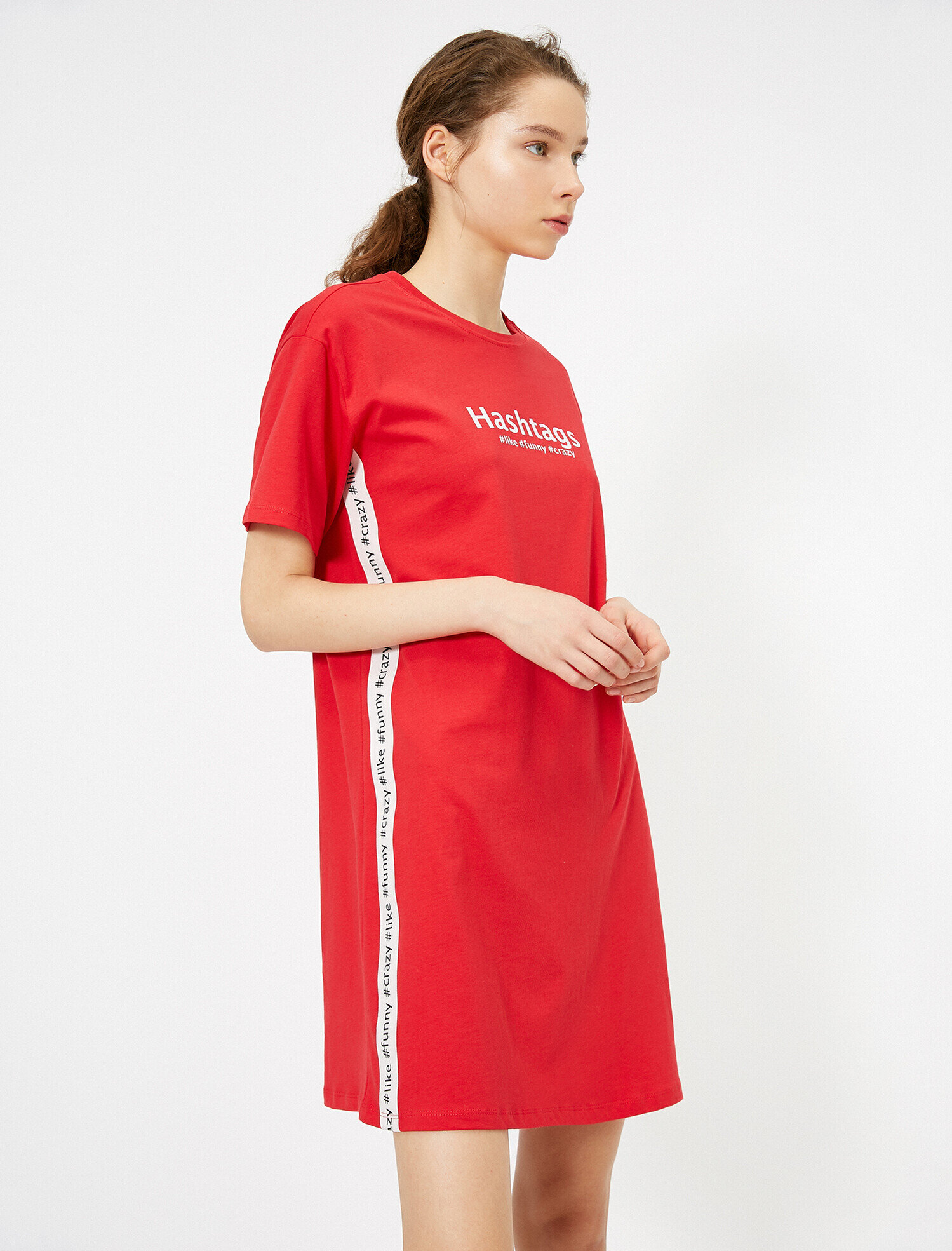   Yazılı Baskılı Elbise