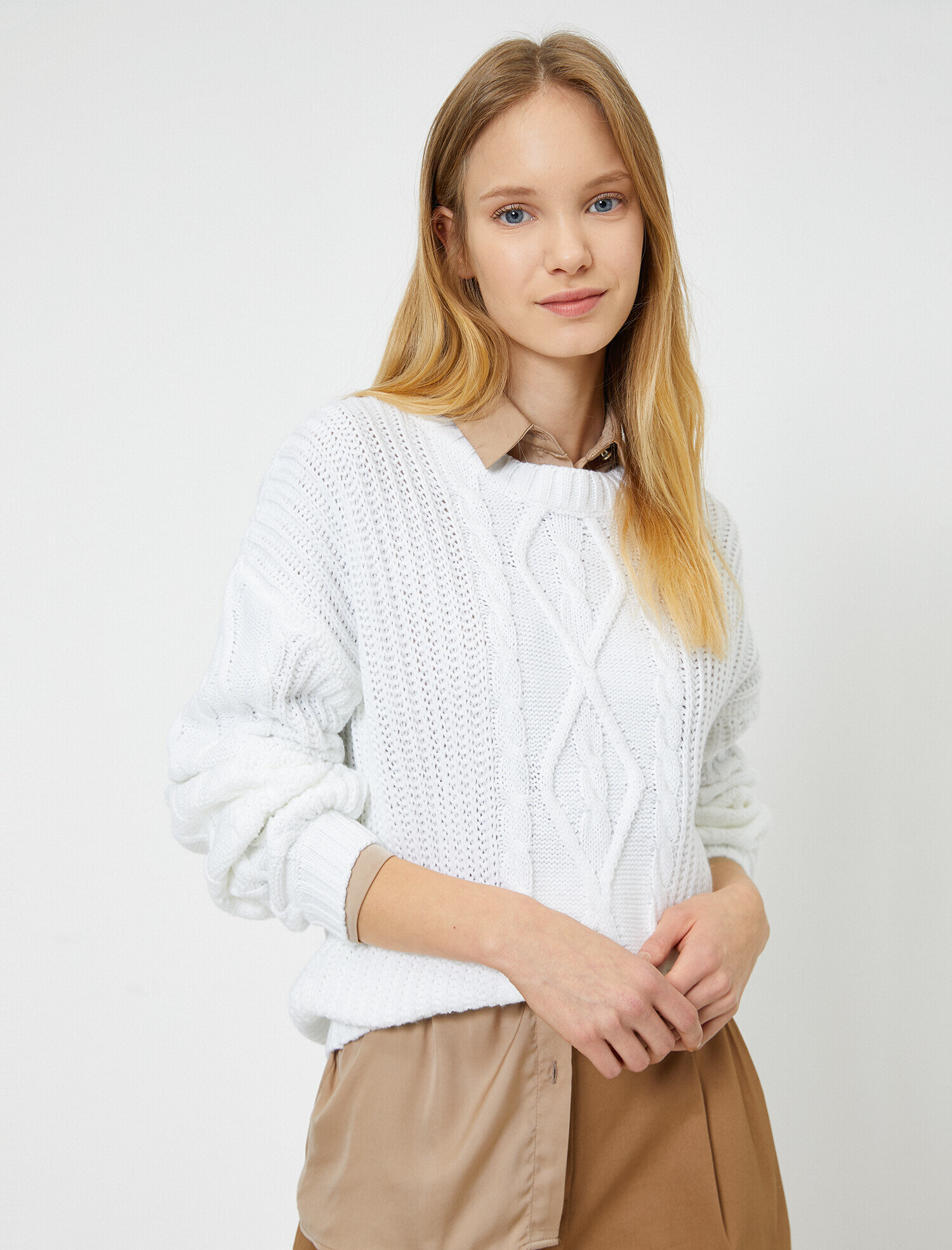   Örgülü Triko Kazak