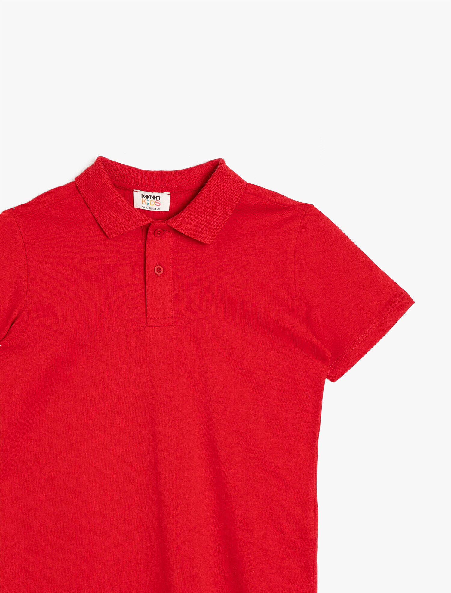  Erkek Çocuk Polo Yaka Pamuklu Düğmeli Kısa Kollu Tişört