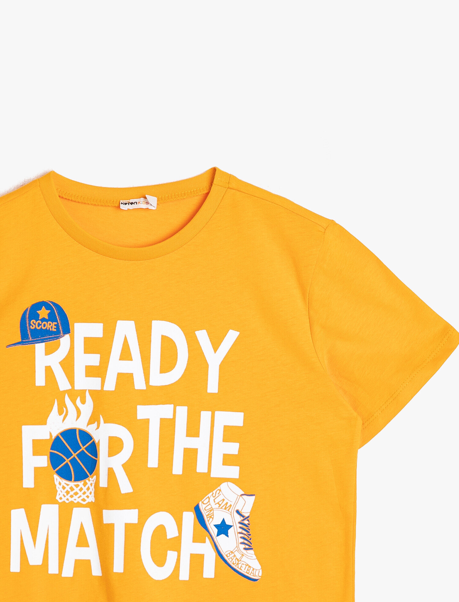  Erkek Çocuk Baskılı Pamuklu Kısa Kollu Bisiklet Yaka Tişört