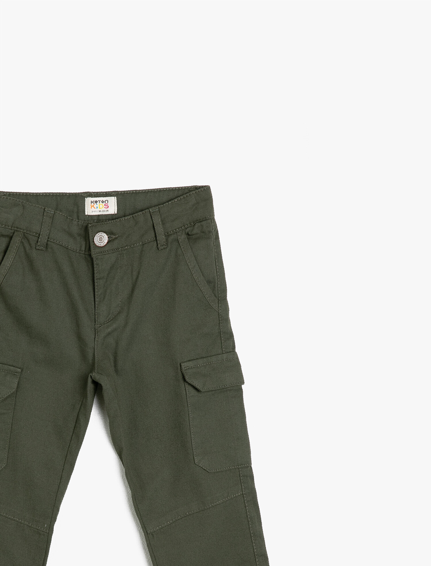  Erkek Çocuk Crop Paça Yan Cepli Normal Bel Pantolon