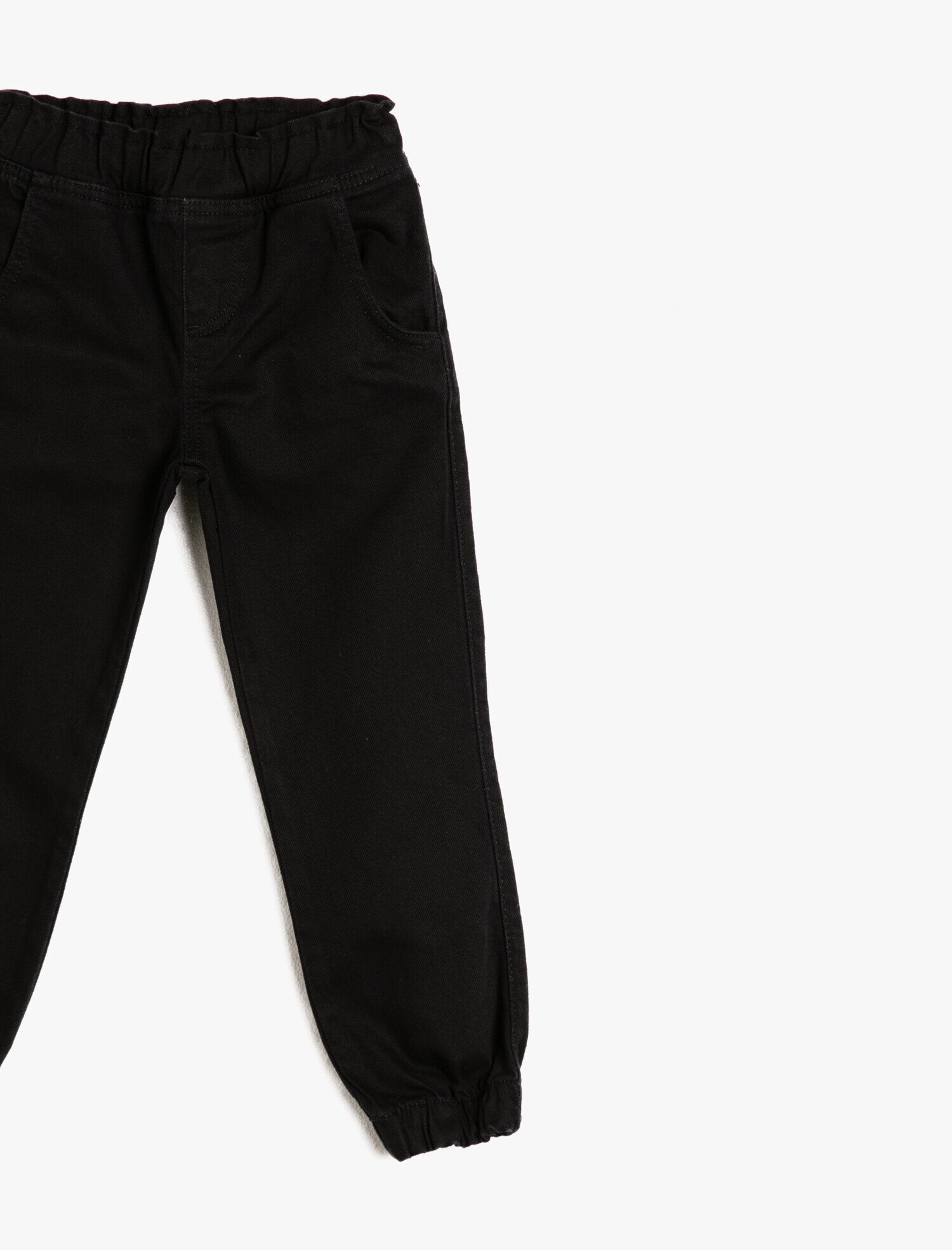  Erkek Çocuk Kot Pantolon Jogger Beli Lastikli Cepli Pamuklu - Jegging Jean