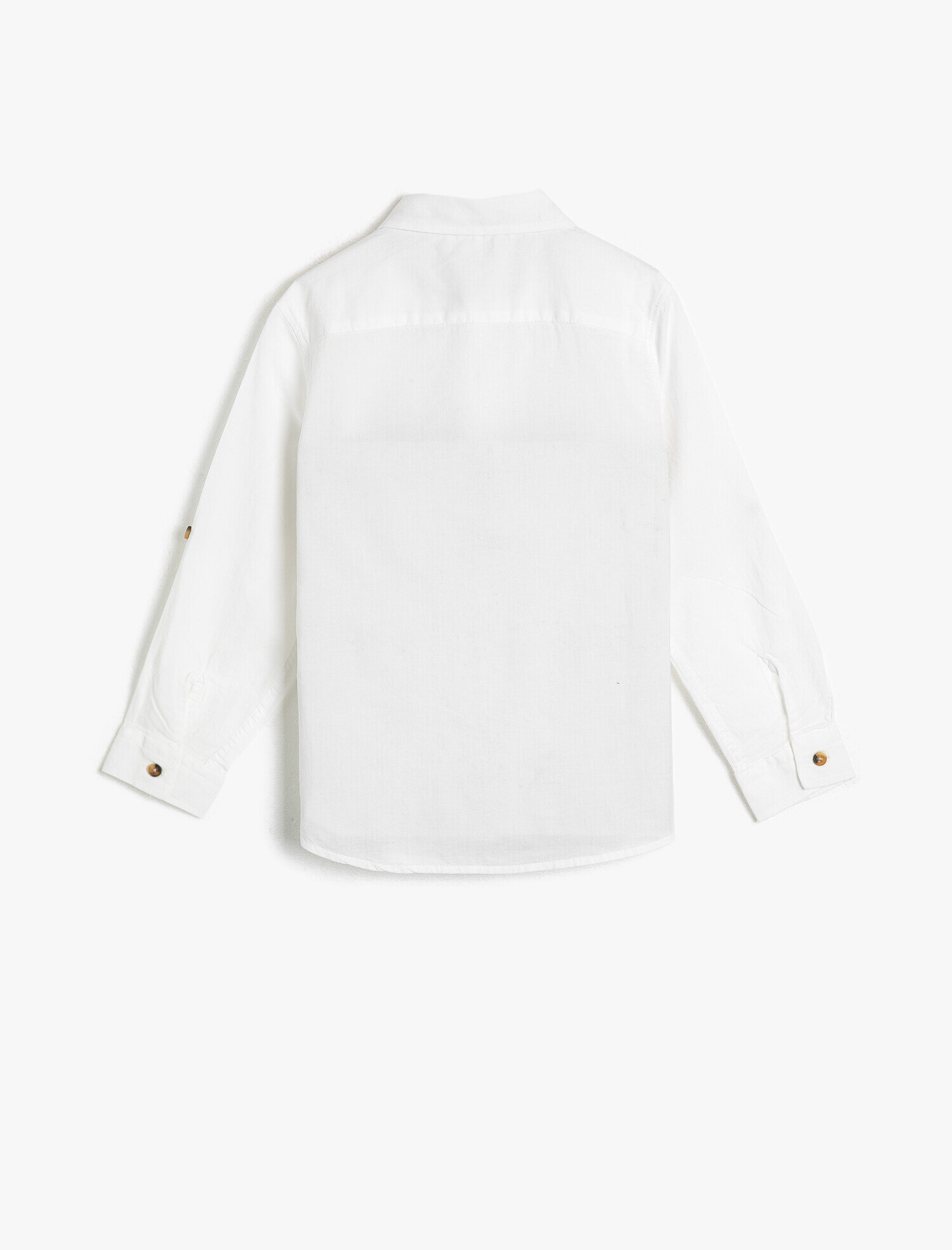  Erkek Çocuk Basic Uzun Ve Katlanabilir Kollu Klasik Yaka Gömlek