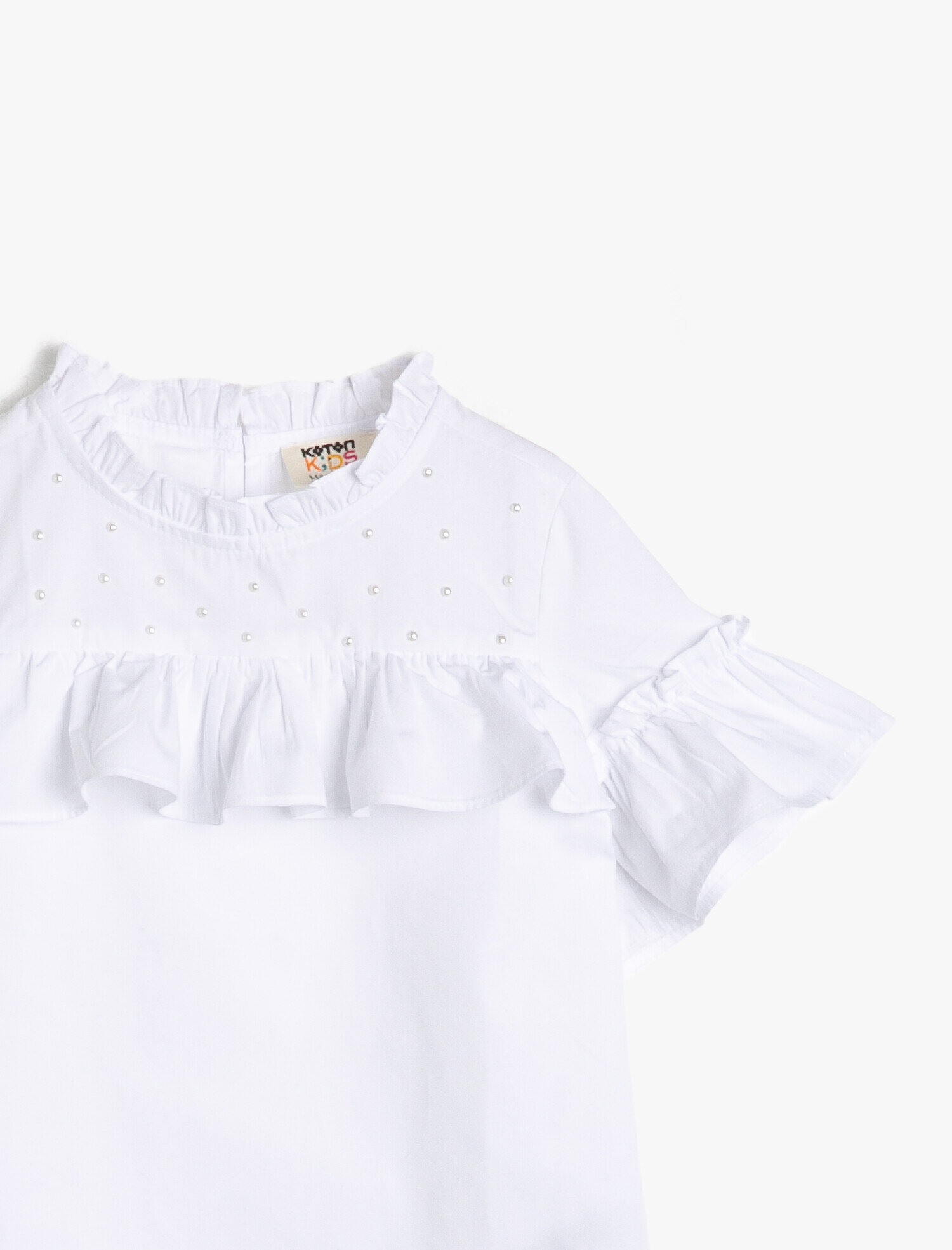  Kız Çocuk Fırfır Detaylı Bluz