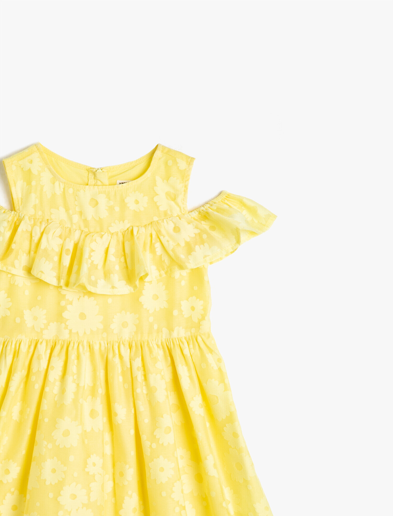  Kız Çocuk Fırfırlı Yazlık Çiçekli Elbise