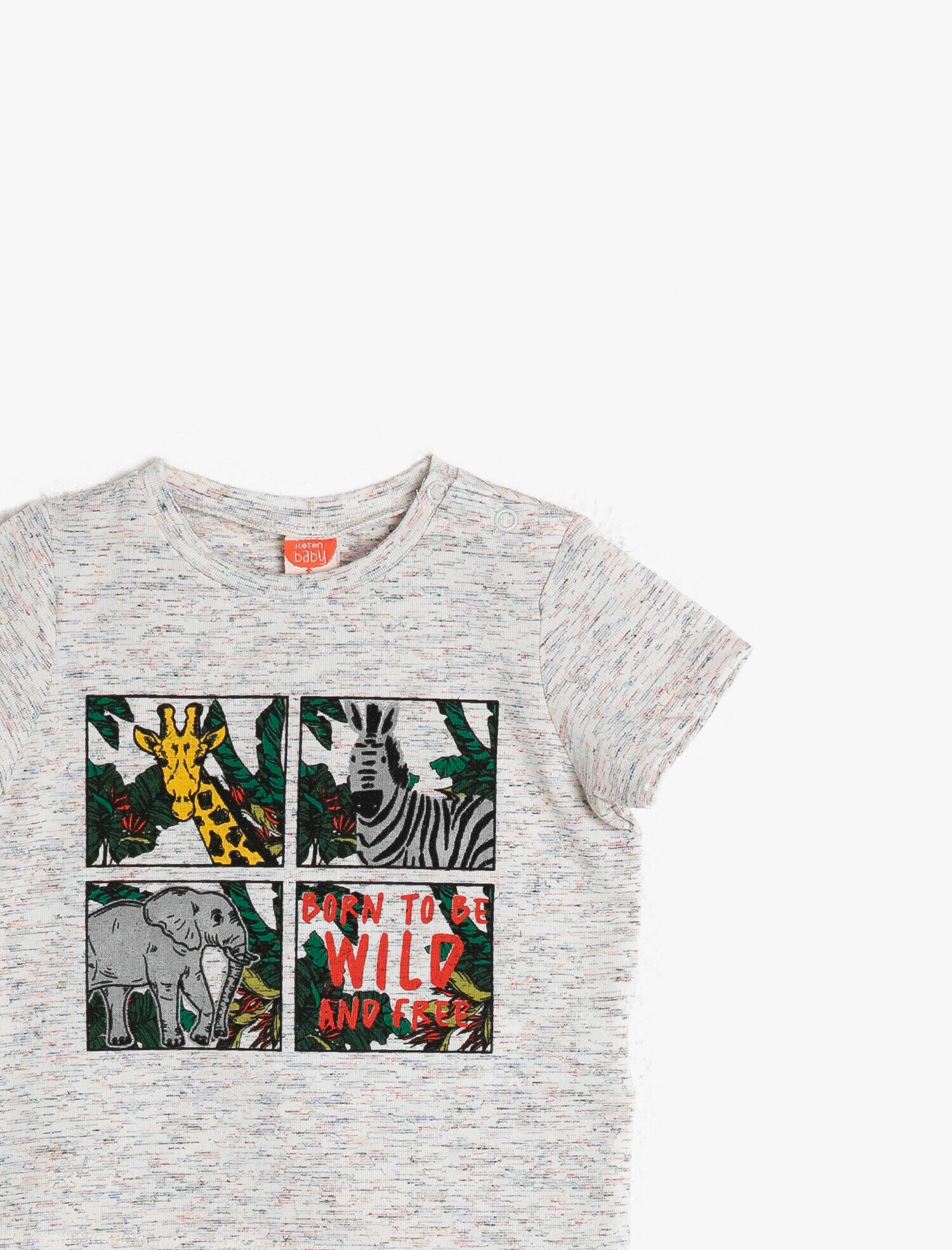  Erkek Bebek Baskılı Tişört Kısa Kollu