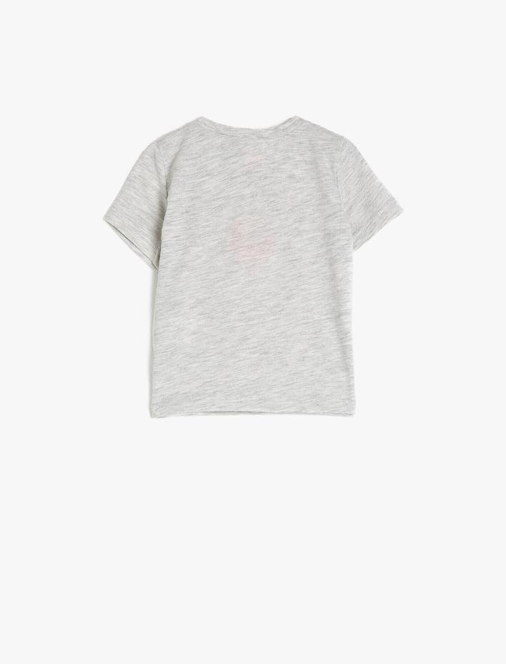 Erkek Bebek Kısa Kollu Bisiklet Yaka Yazılı Baskılı Tişört