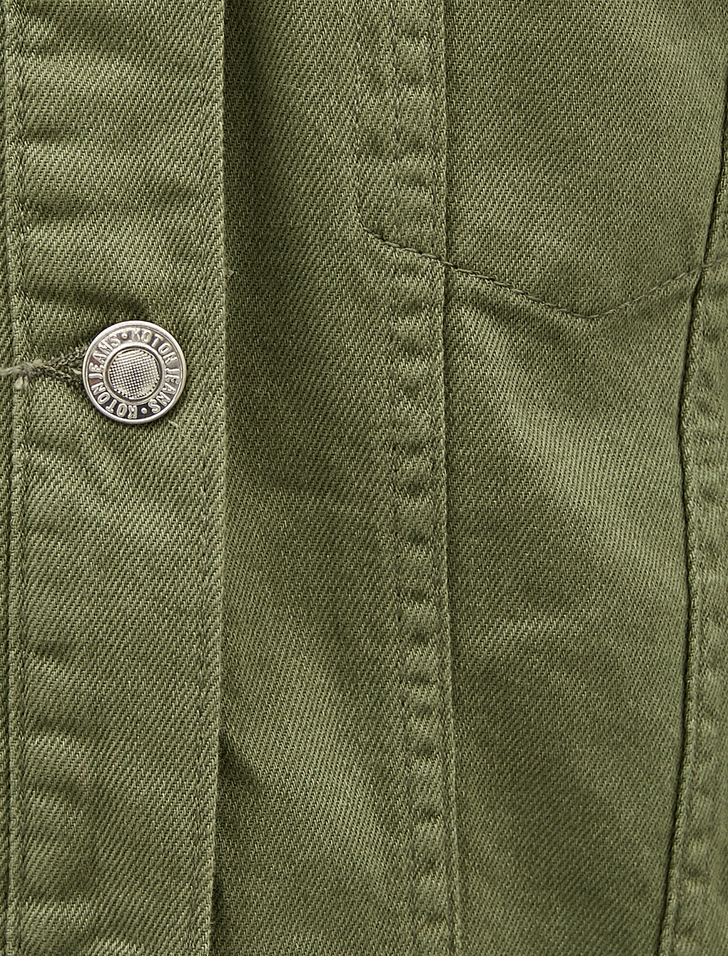   Düğme Detaylı Jean Ceket