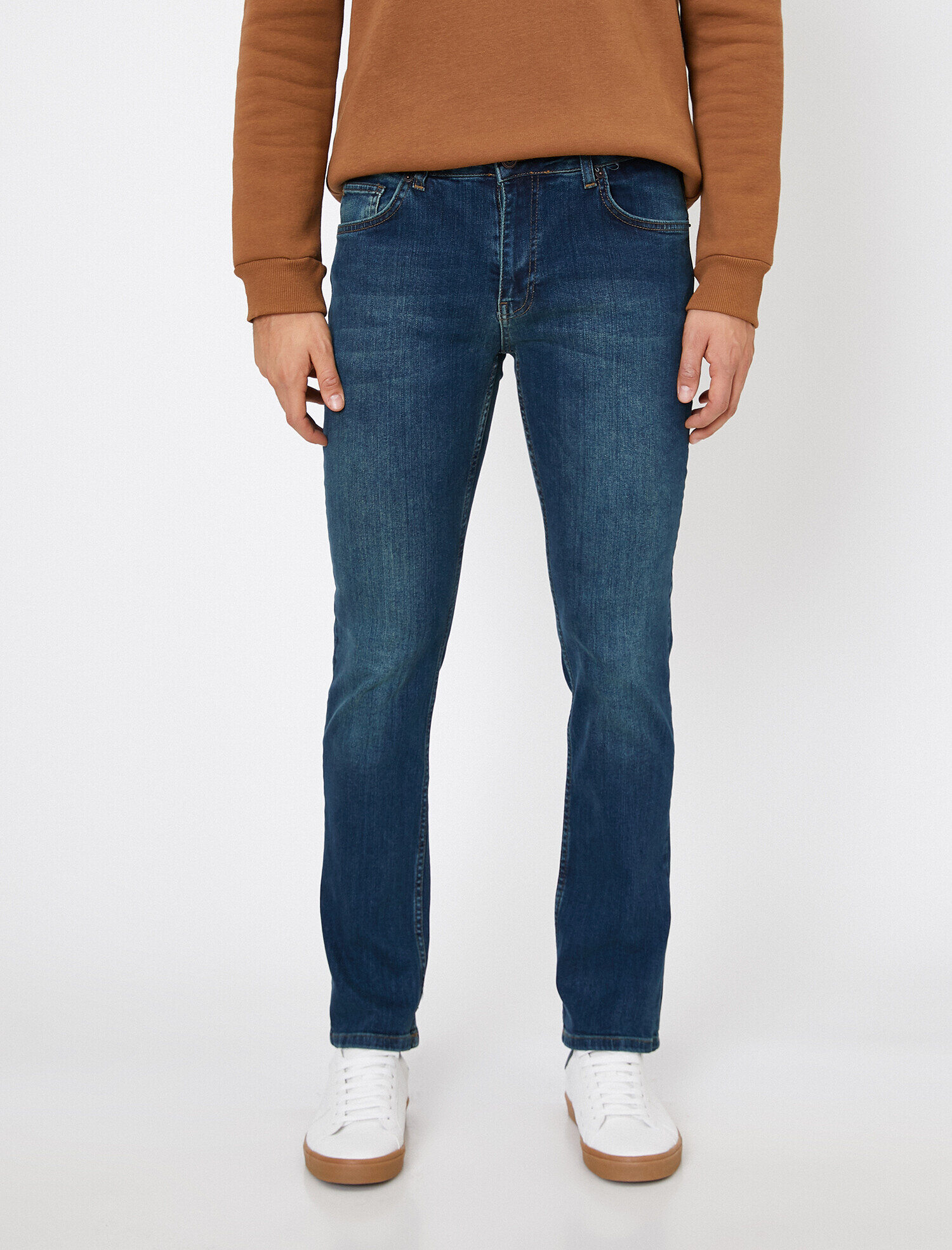 Straight Fit Boru Paça Kot Pantolon - Mark Jean