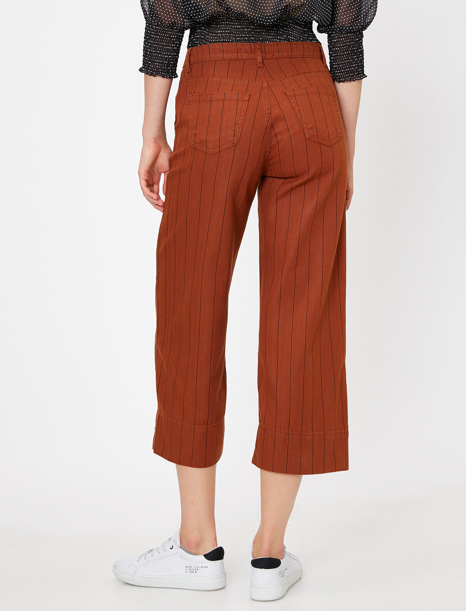   Kot Pantolon Geniş Paça Yüksek Bel Rahat Kesim