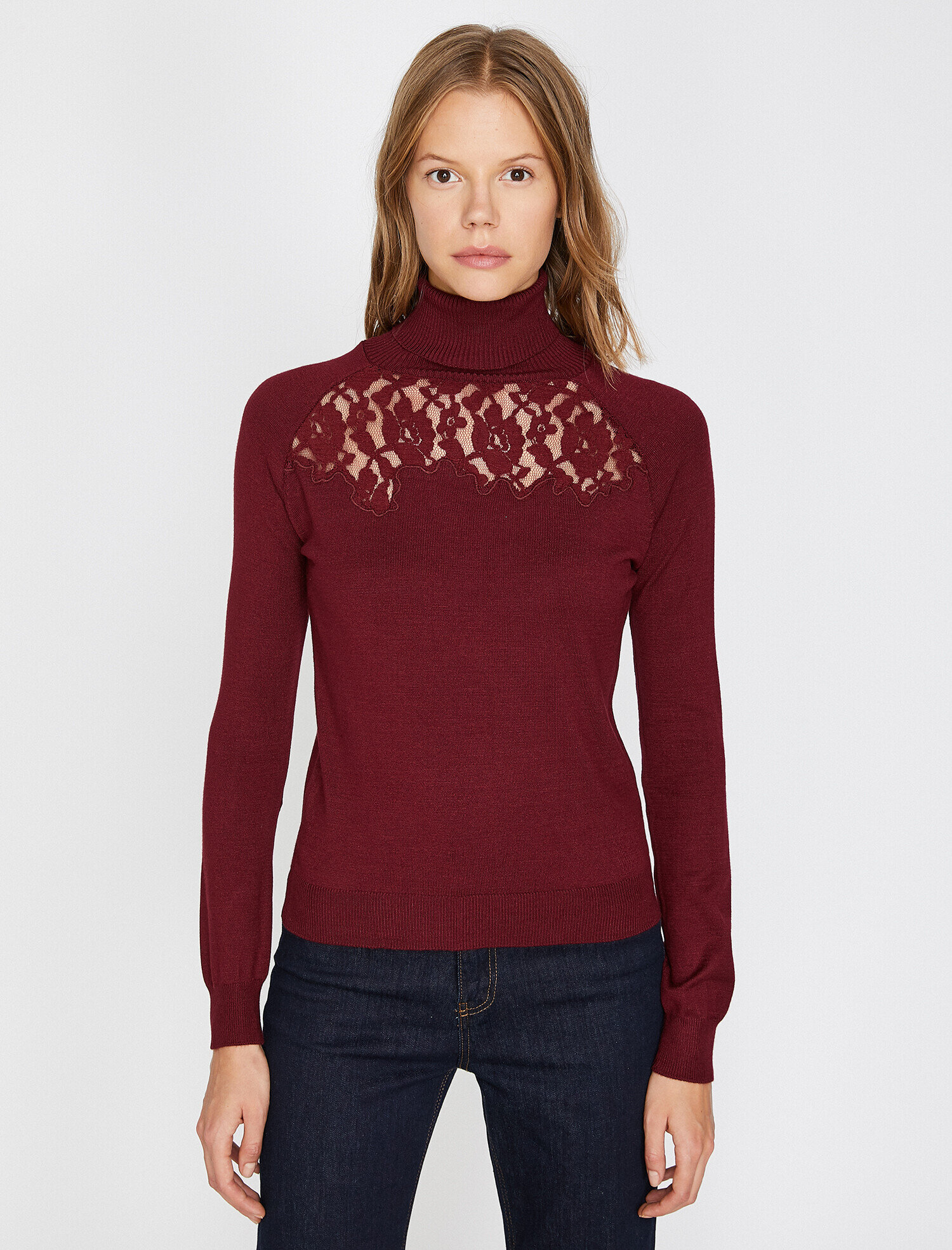   Düğme Detaylı Triko Kazak