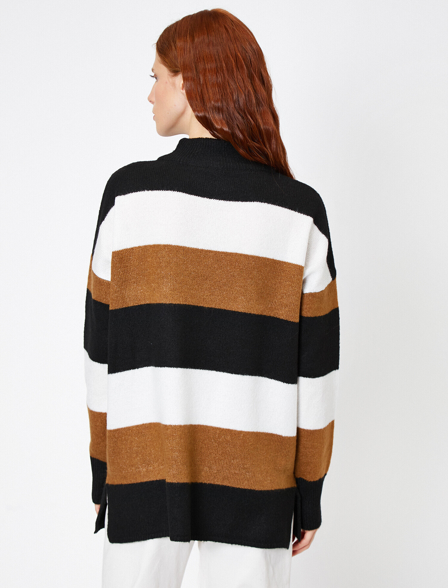   Çizgili Triko Kazak