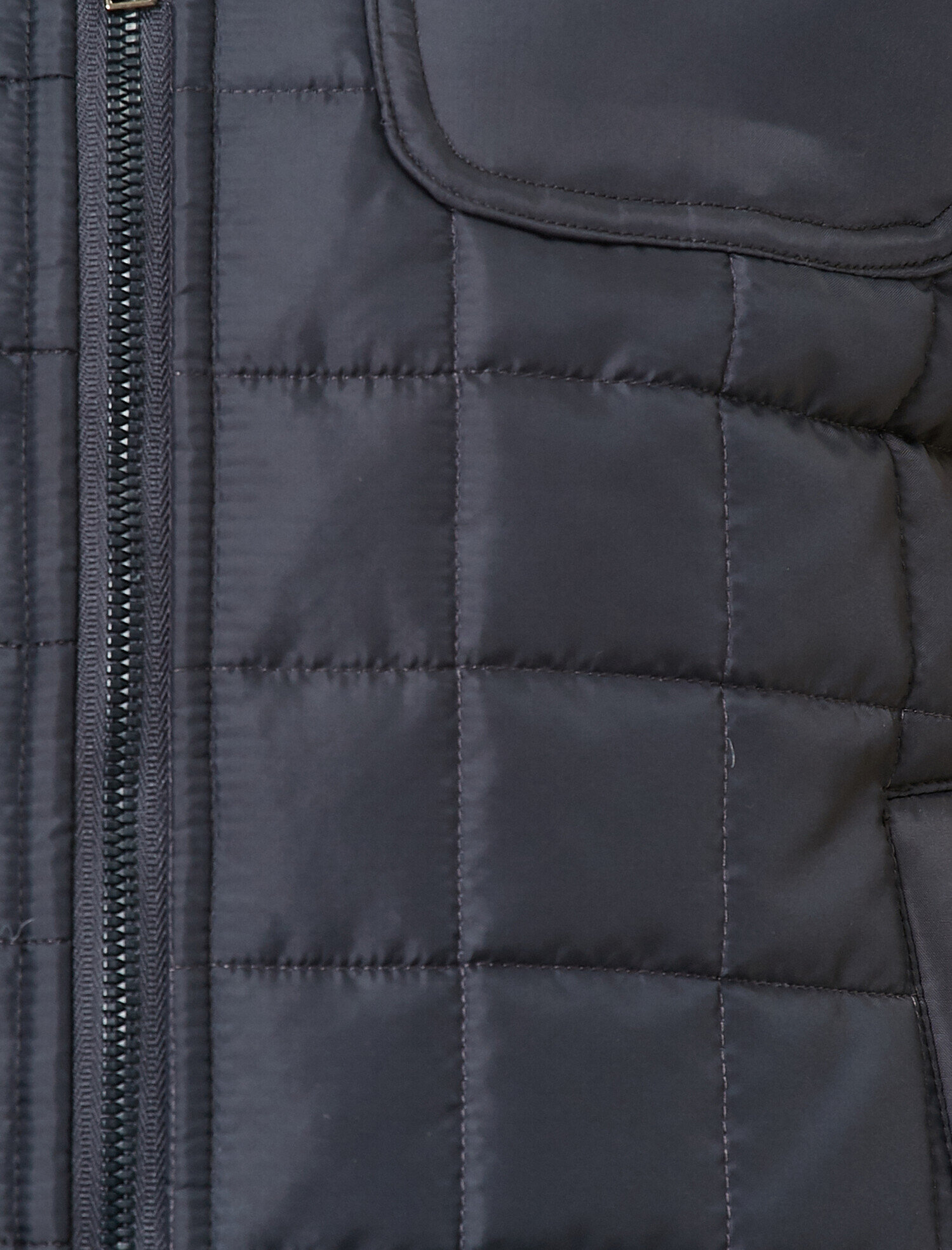   Cep Detaylı Fermuarlı Kapitoneli Yelek