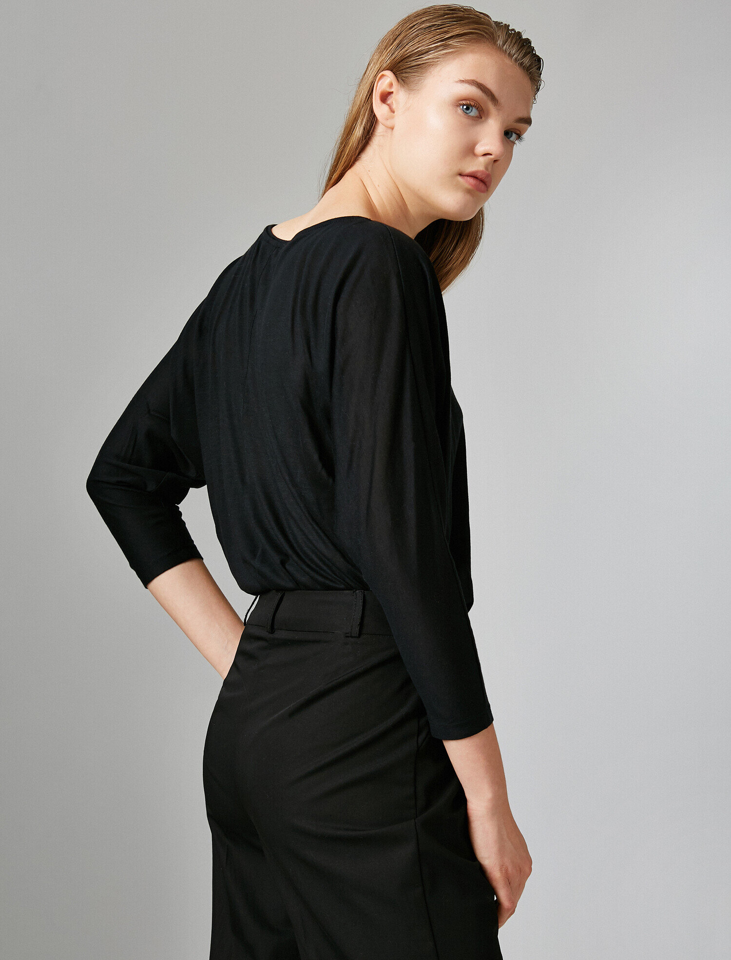   Uzun Kollu Tişört Lyocell Basic