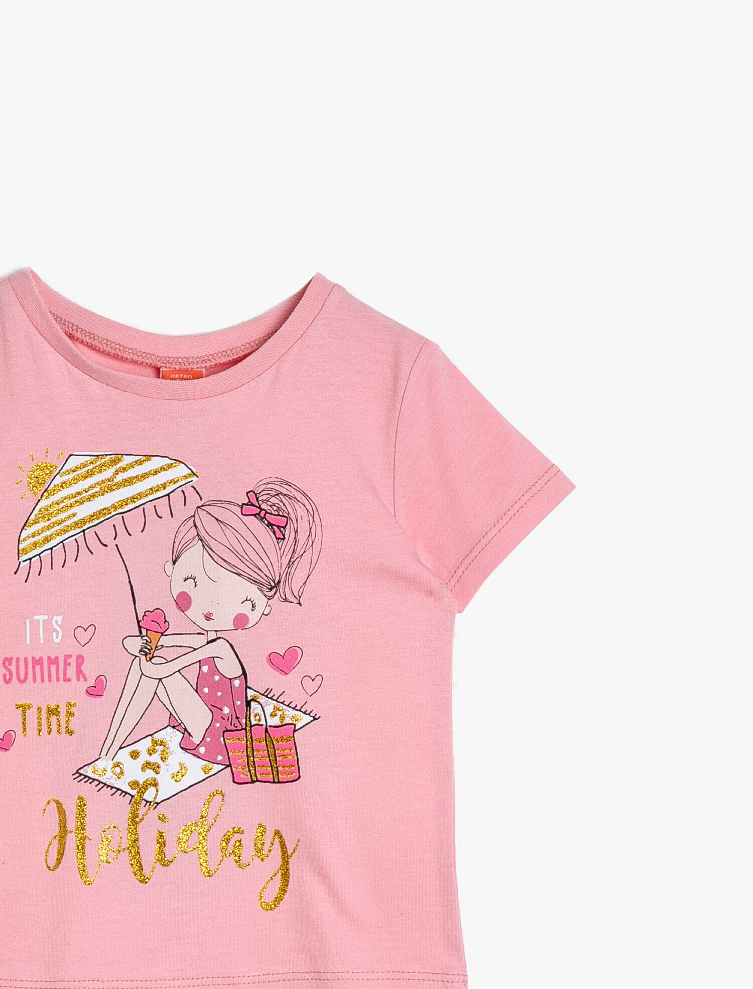  Kız Bebek Baskılı Tişört Kısa Kollu