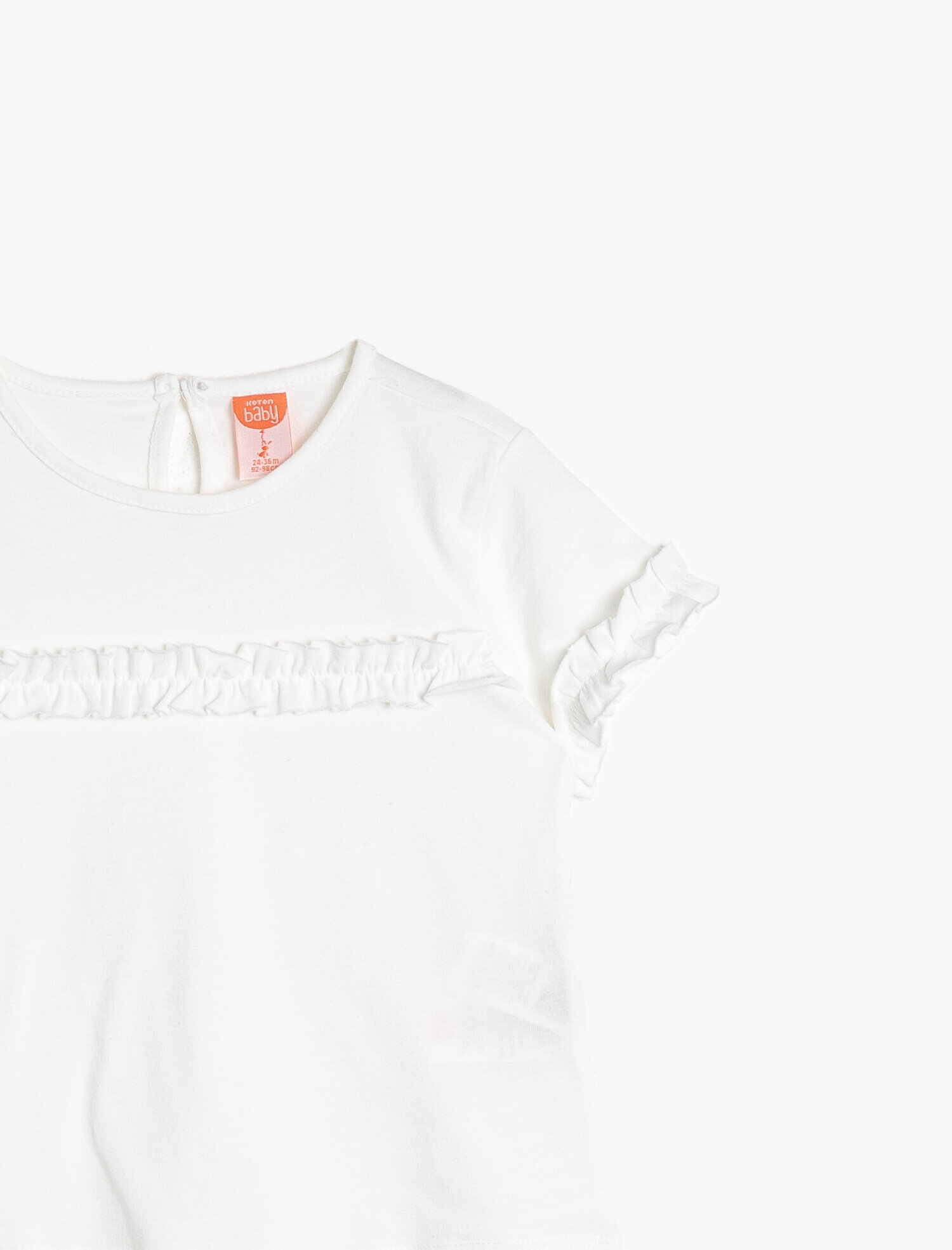  Kız Bebek Fırfır Detaylı Tişört