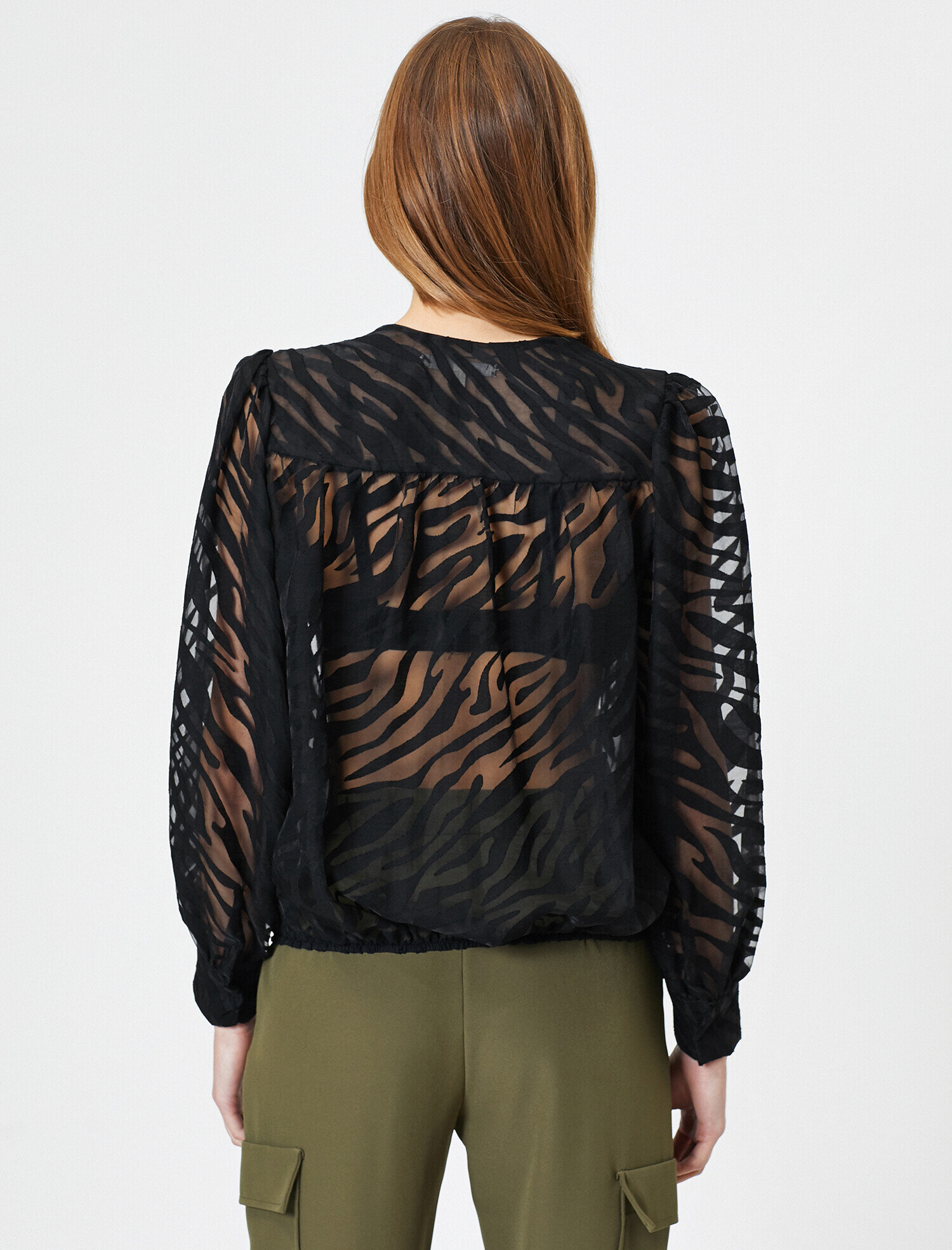   Desenli Tül Gömlek