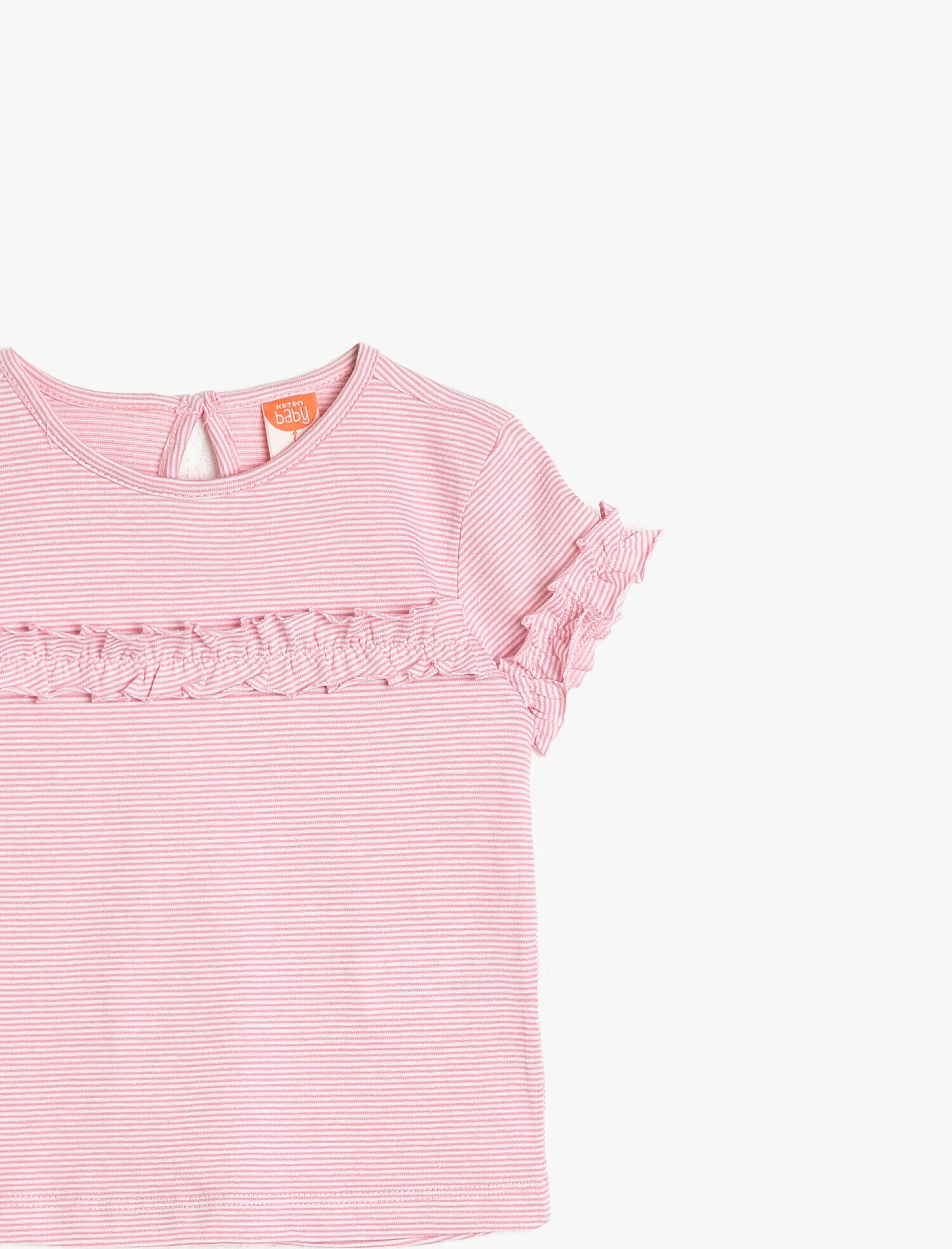 Kız Bebek Fırfır Detaylı Tişört