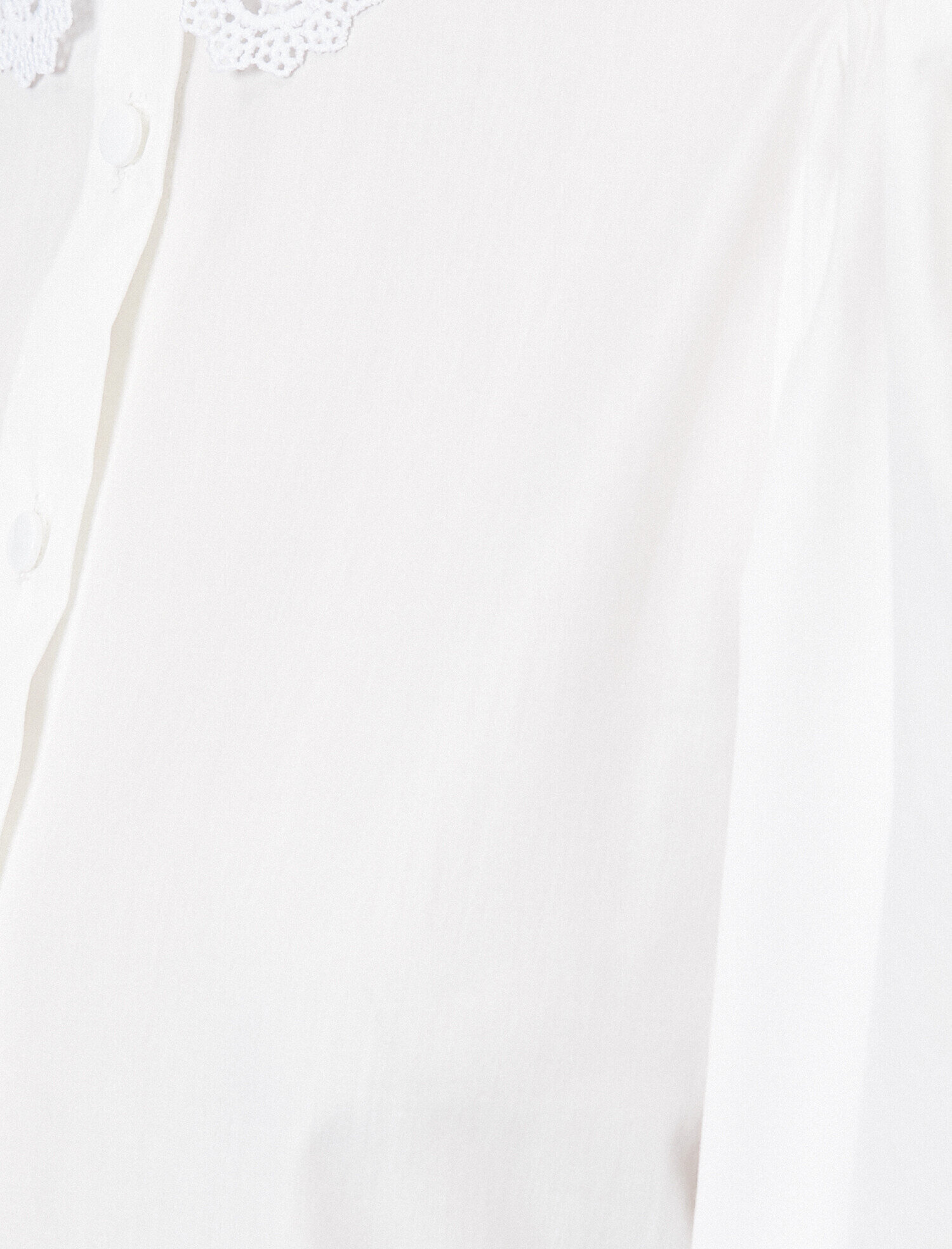 Balon Kollu Dantel Yaka Detaylı Gömlek