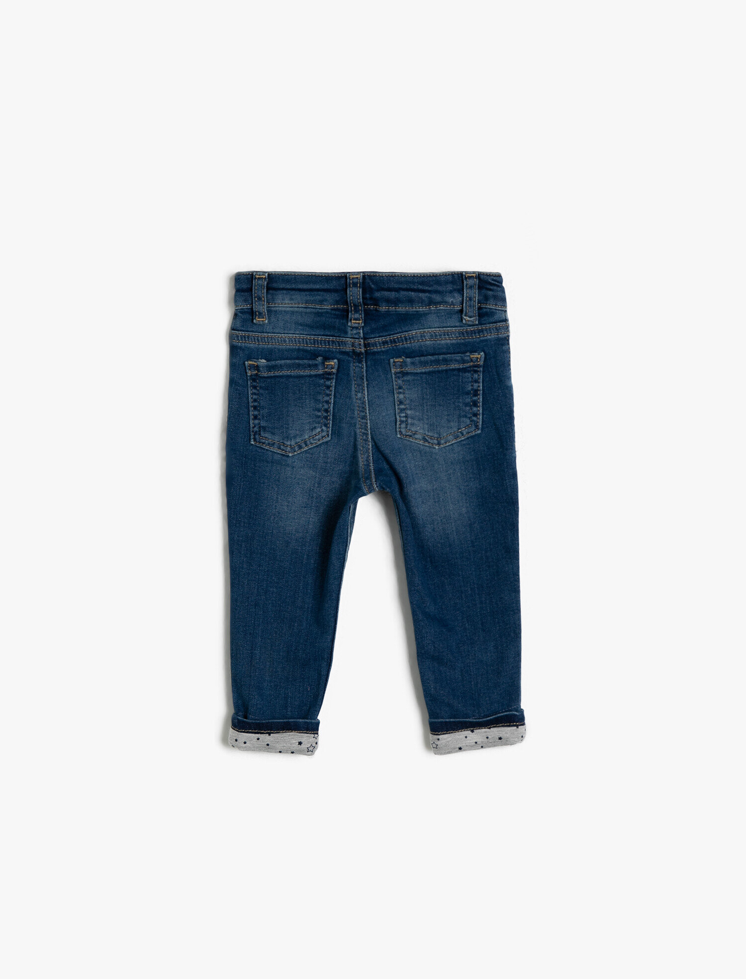  Kız Bebek İşlemeli Jean Pantolon