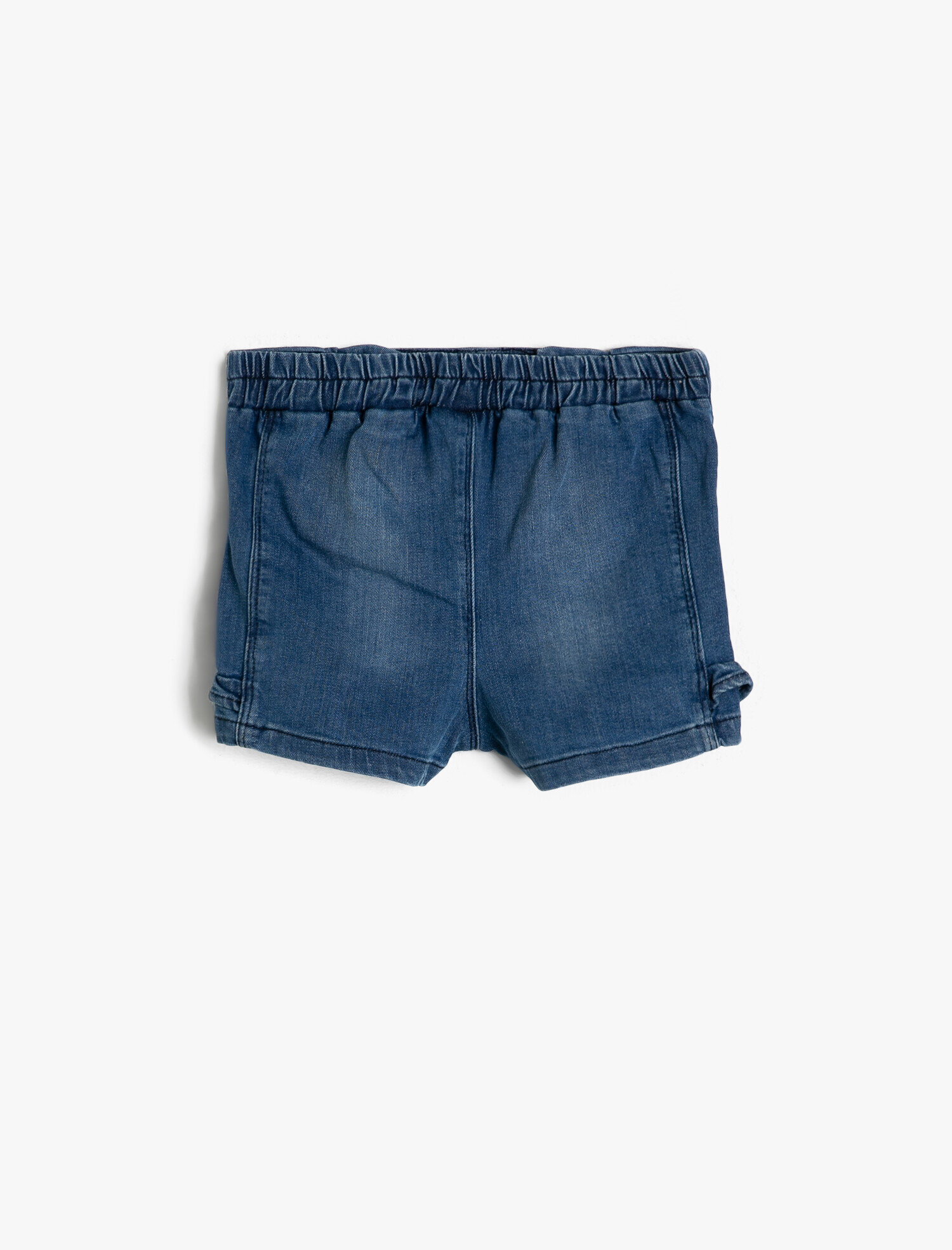  Kız Bebek Düğme Detaylı Jean Şort