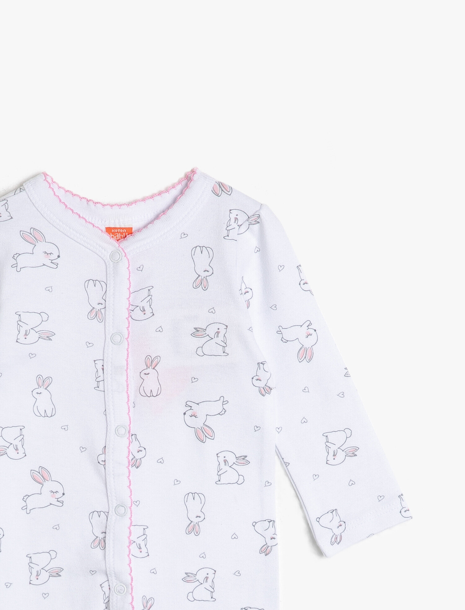  Kız Bebek Baskılı Çıtçıt Detaylı Tulum