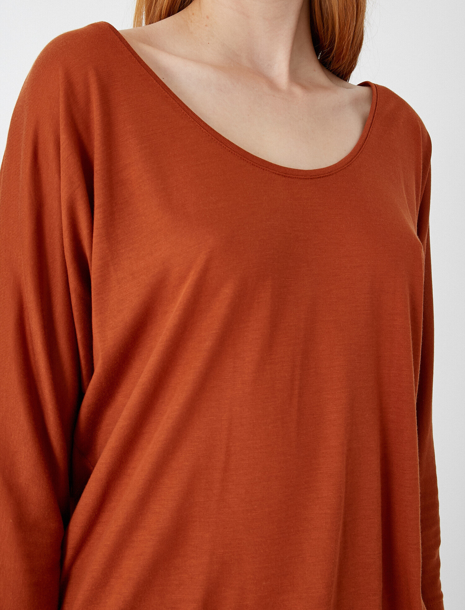   Uzun Kollu Tişört Lyocell Basic