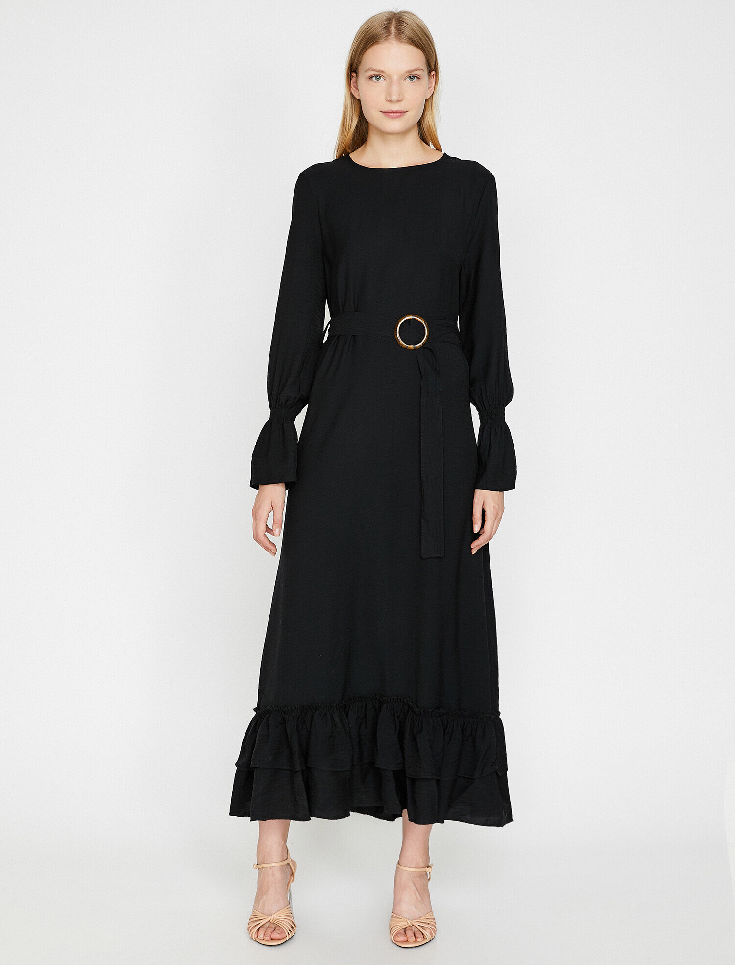   Kemer Detaylı Elbise