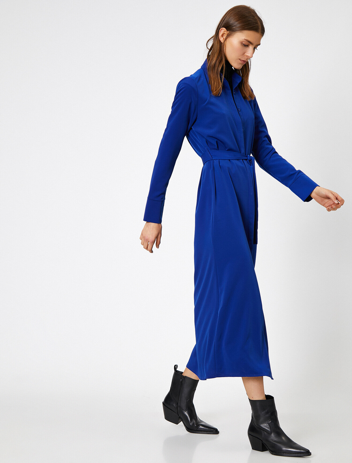 Düğme Detaylı Elbise