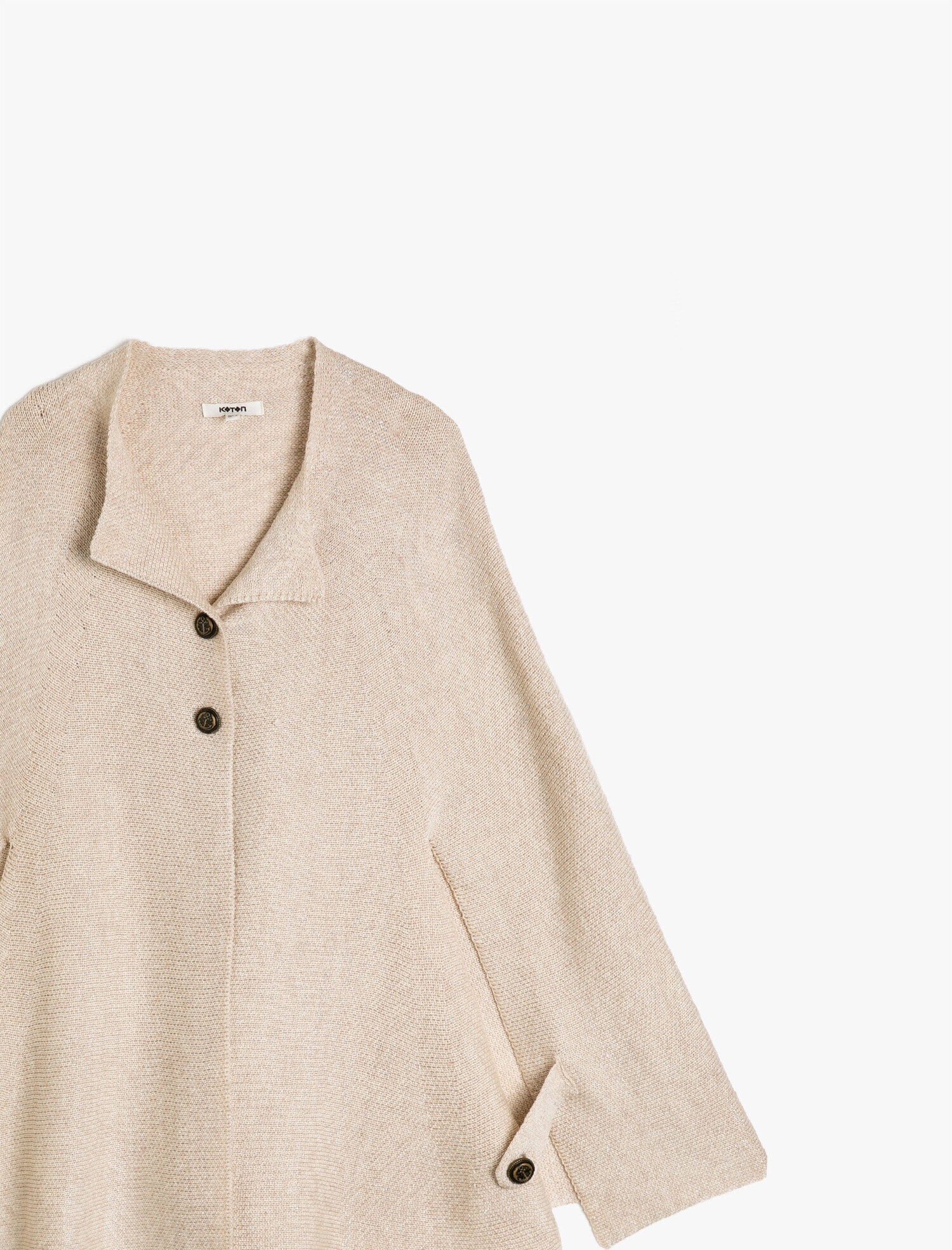   Düğmeli Triko Panço