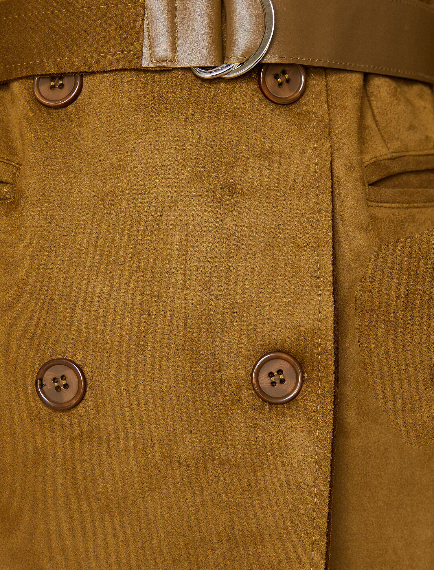 Süet Görünümlü Trençkot