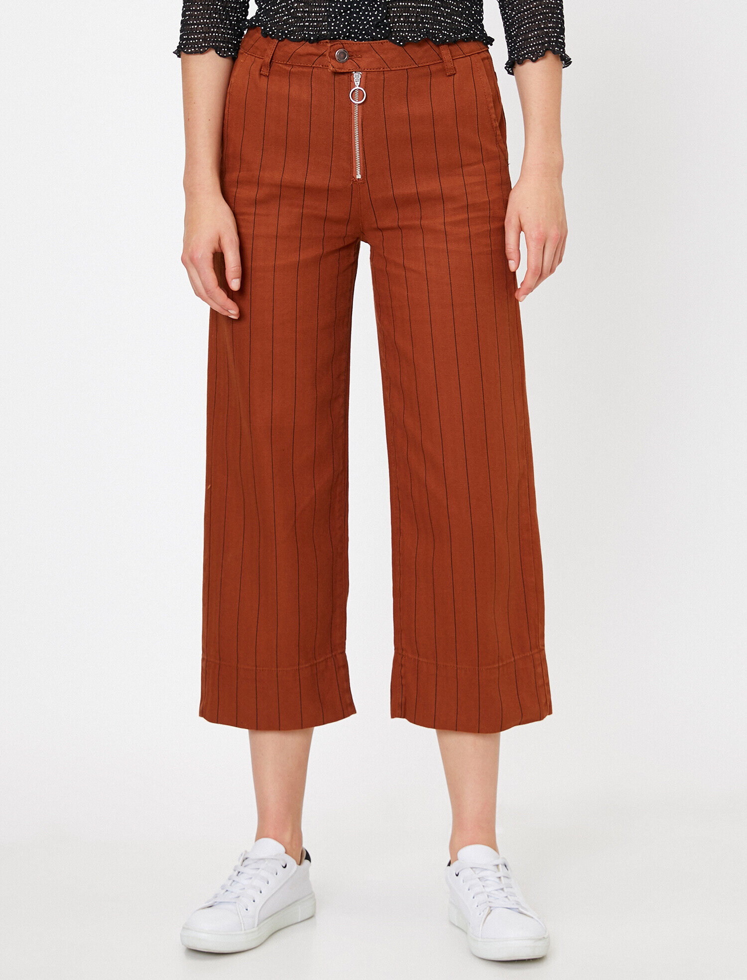   Kot Pantolon Geniş Paça Yüksek Bel Rahat Kesim