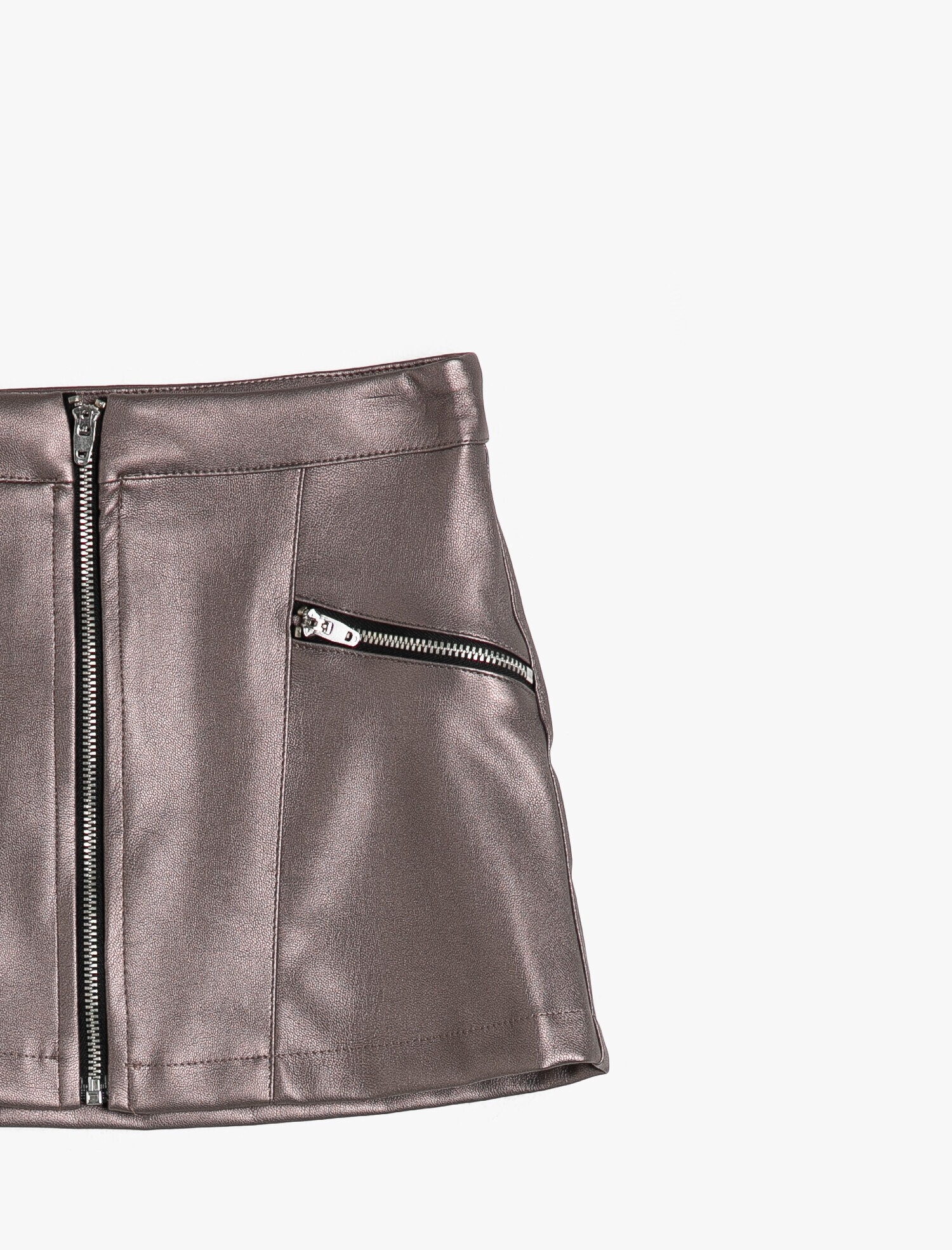  Kız Çocuk Deri Görünümlü Etek